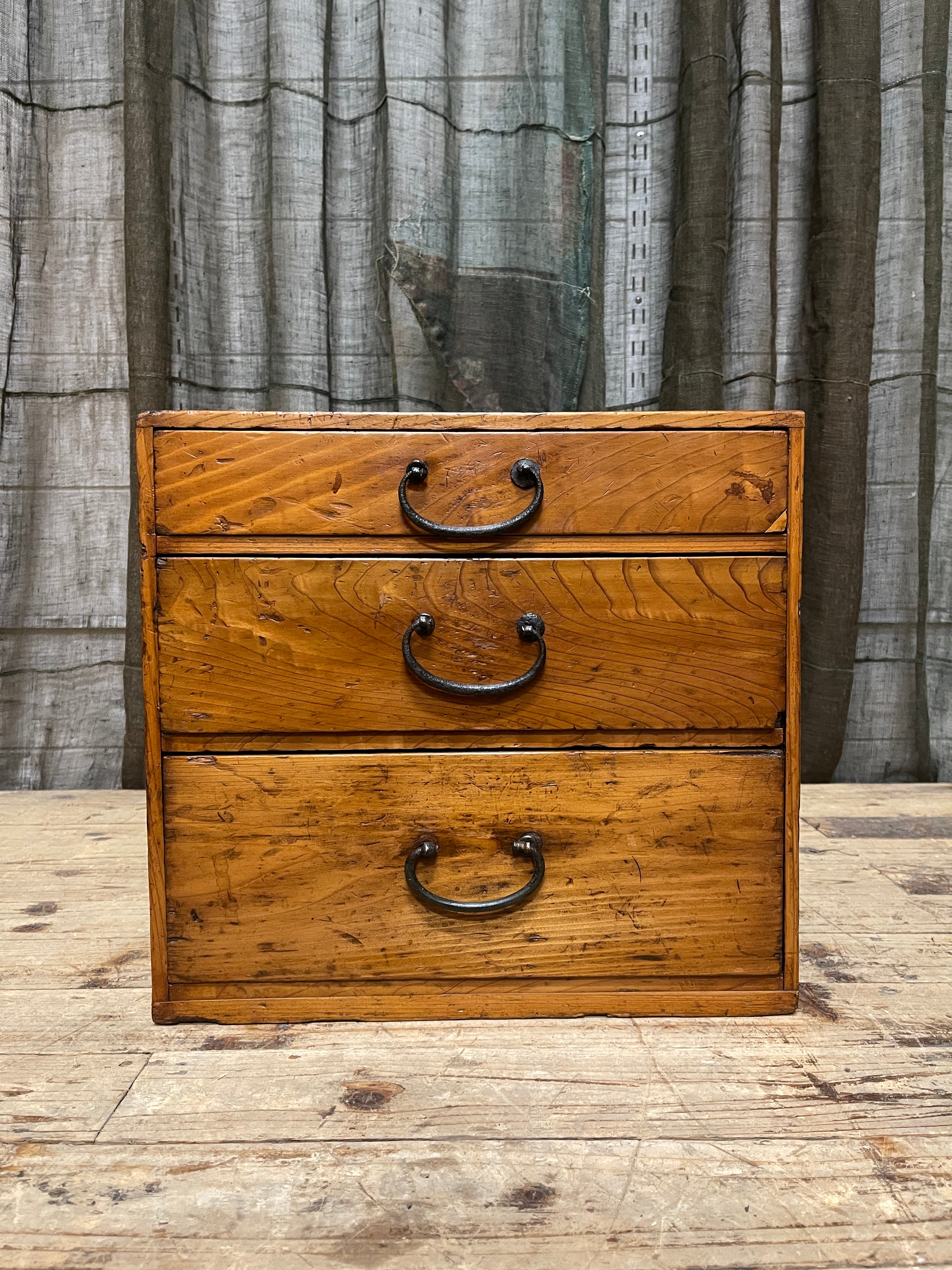 Japanese 3 Drawer Document Box - Cypress | Meiji
