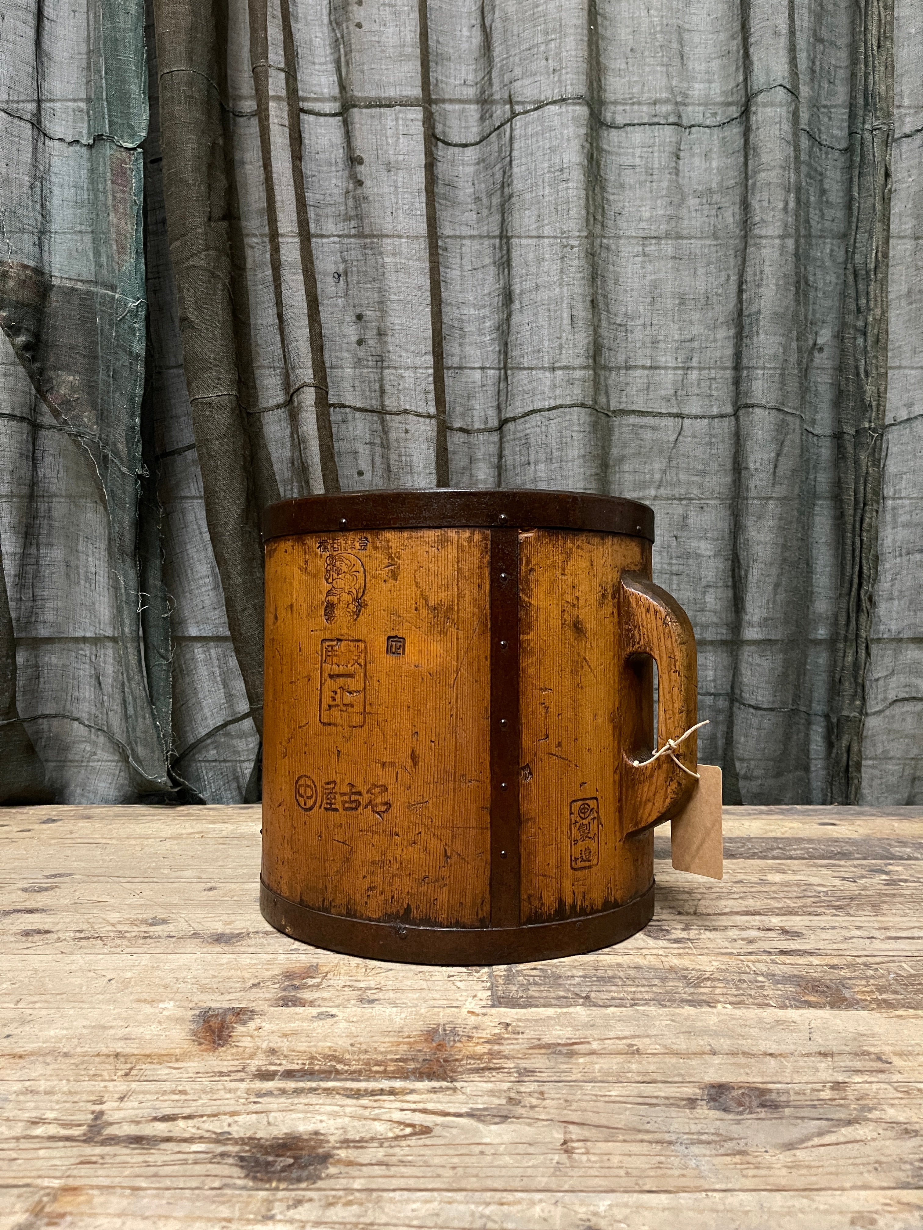 Tomasu, Antique Japanese Rice Measure Bucket