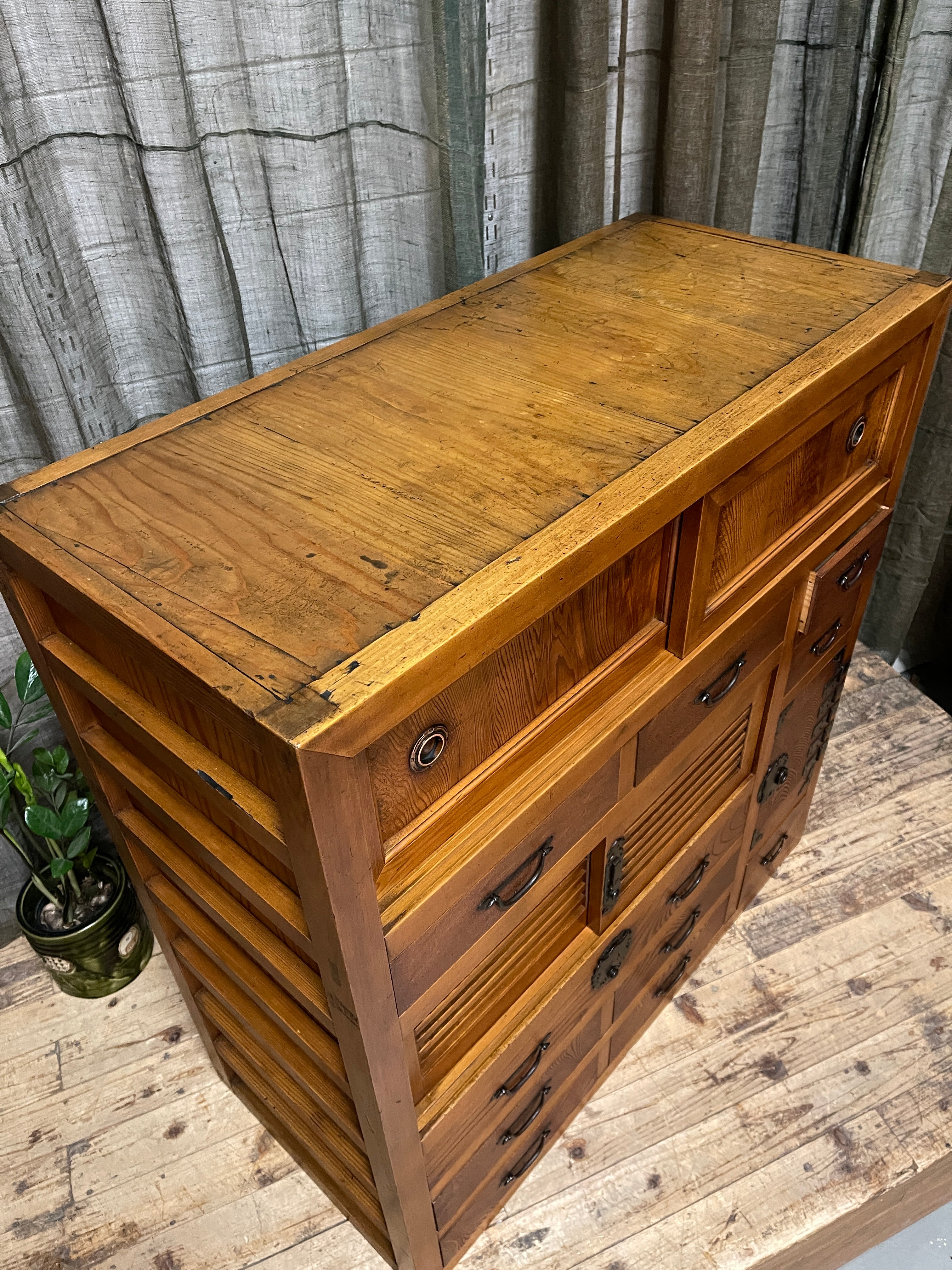 Japanese Choba Dansu, Merchant’s Chest –  Elm & Cedar | Meiji