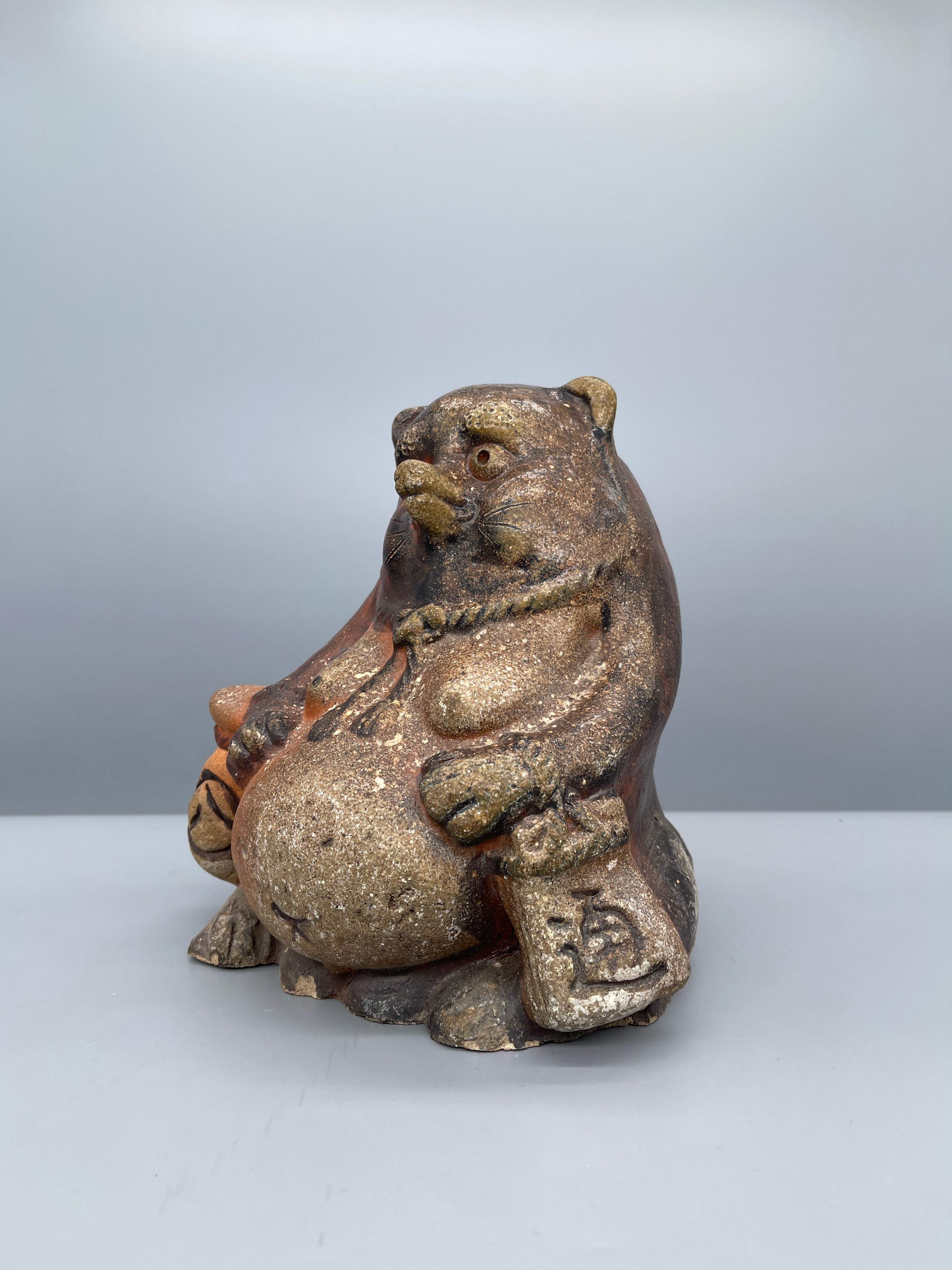 Vintage Japanese Ceramic Tanuki Figure