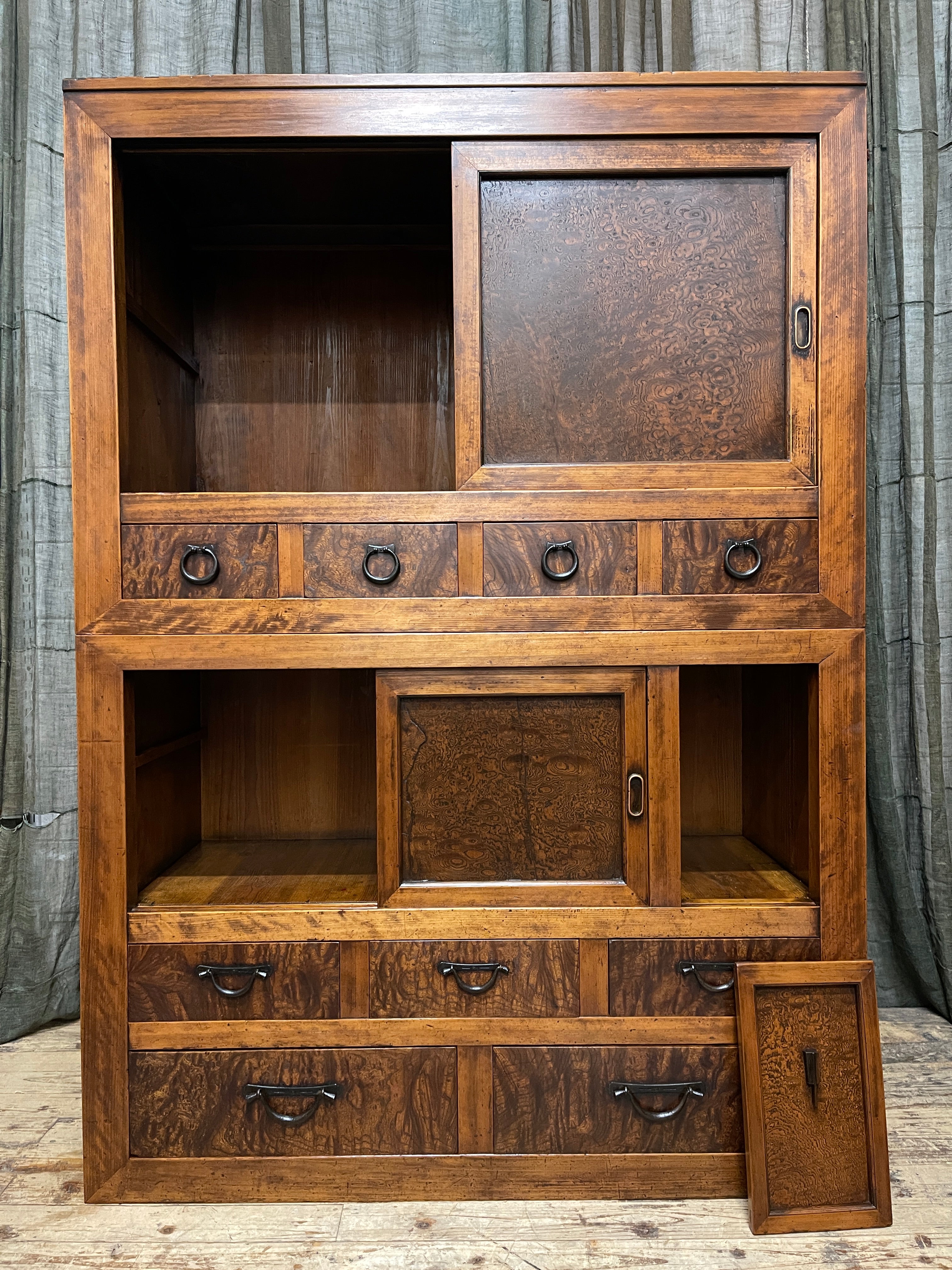 Japanese Mizuya, Kitchen Cabinet - Cedar, Cypress, Elm | Late Meiji