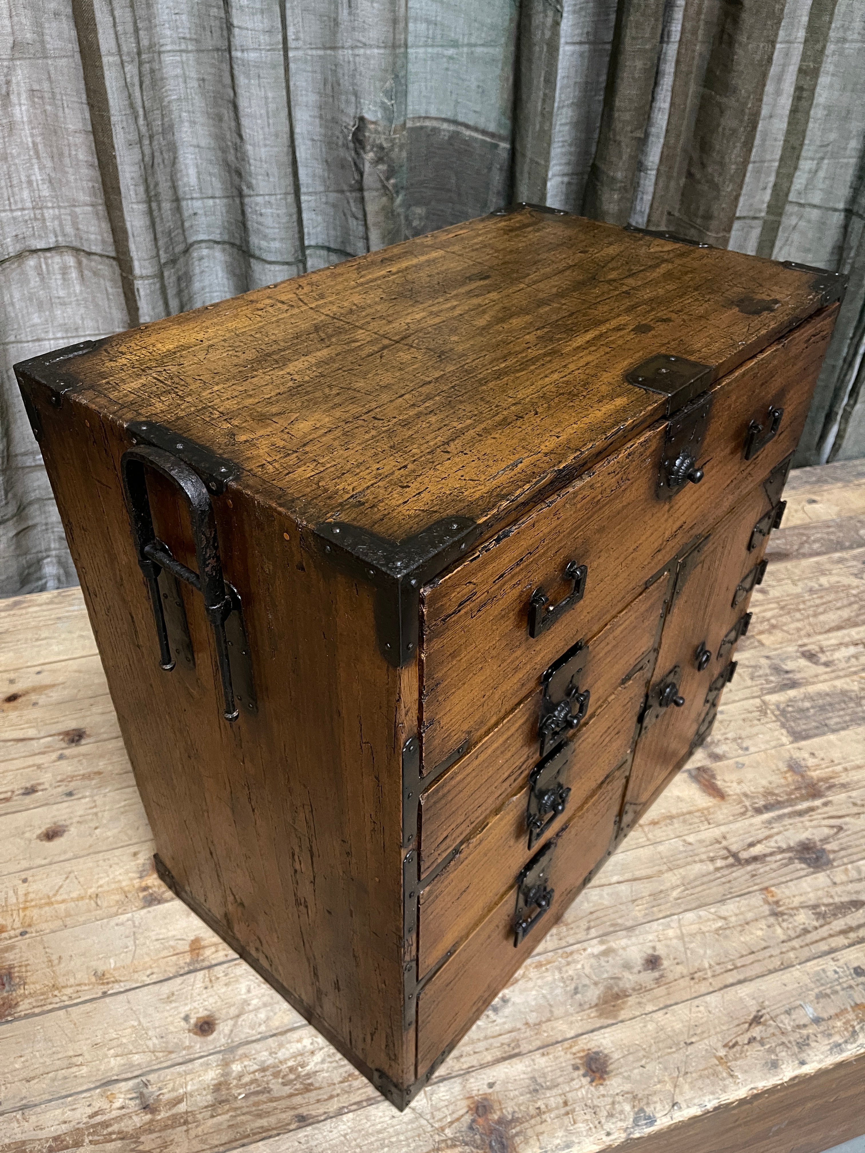 Ko Dansu, Japanese Side Cabinet - Paulownia | Meiji