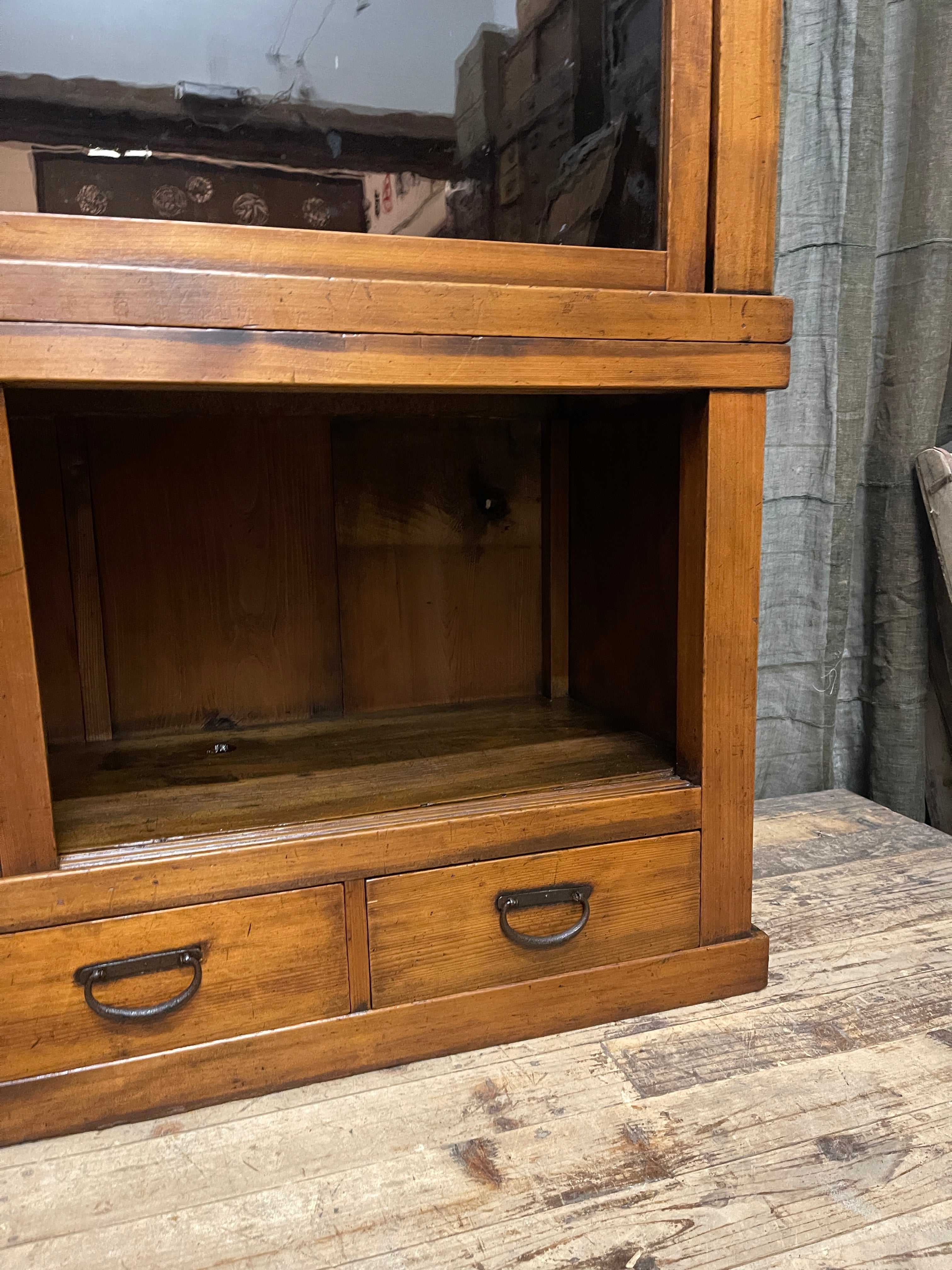 Japanese Shop Display Cabinet - Cypress & Cedar | Meiji