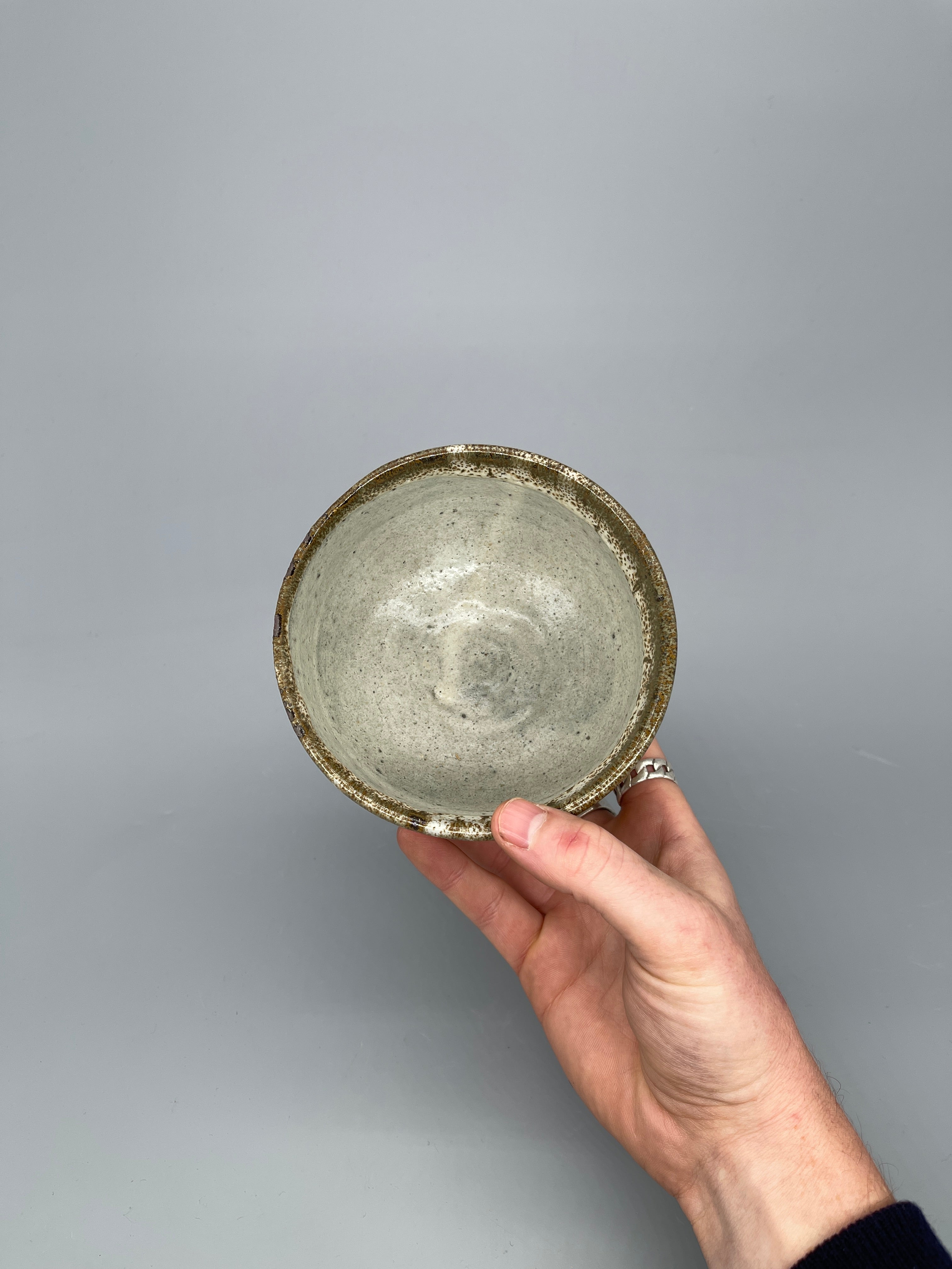 Vintage Japanese Matcha Bowl, Chawan - Shino Glaze