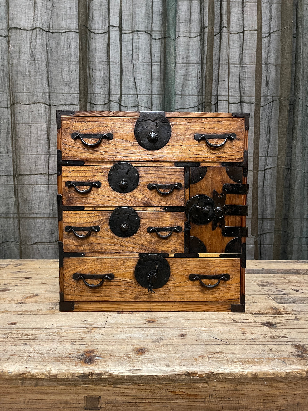 Ko Dansu, Antique Japanese Side Cabinet - Cedar & Paulownia