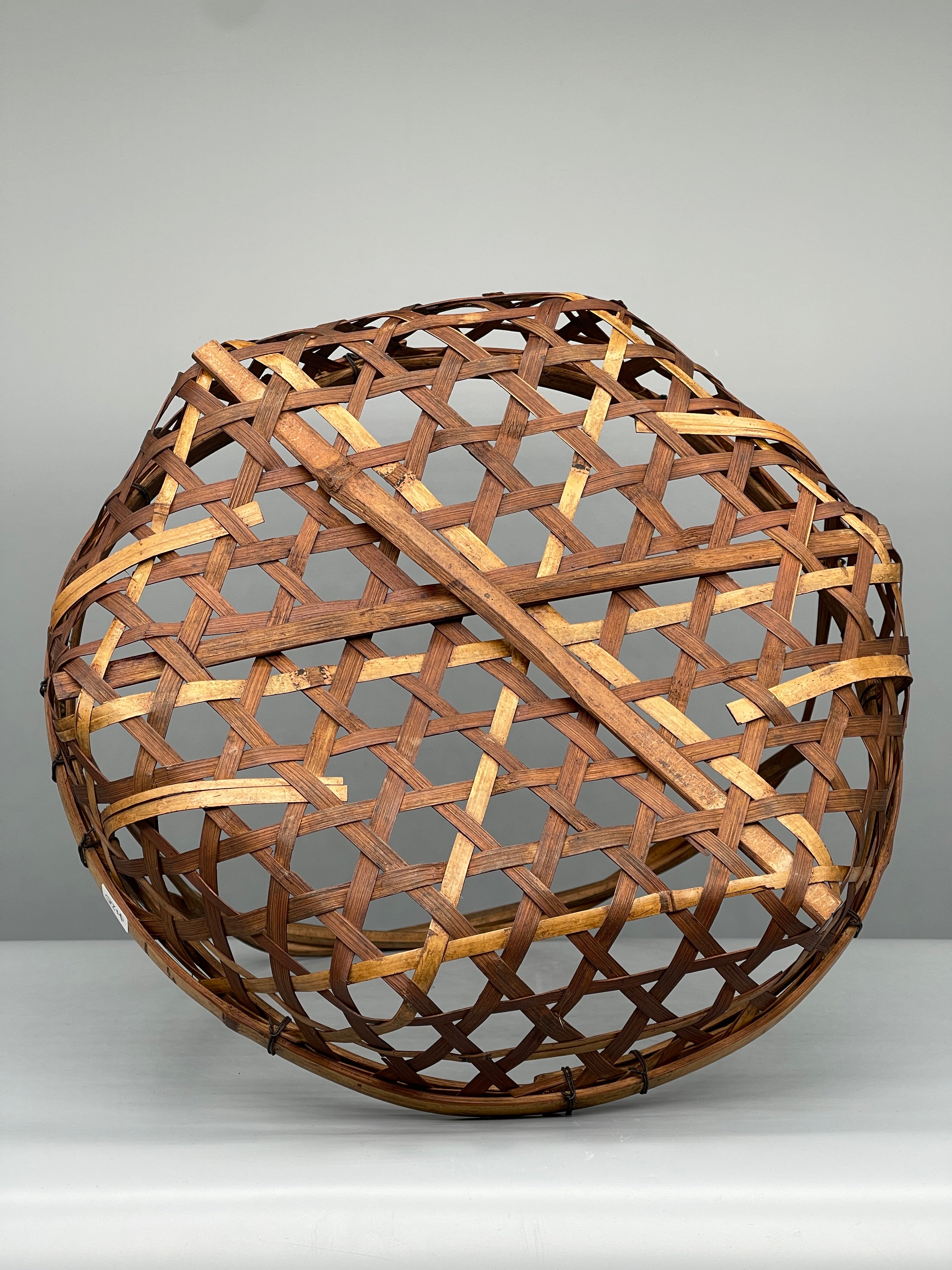 Vintage Japanese Mutsume-ami Style Ikebana Basket - Bamboo