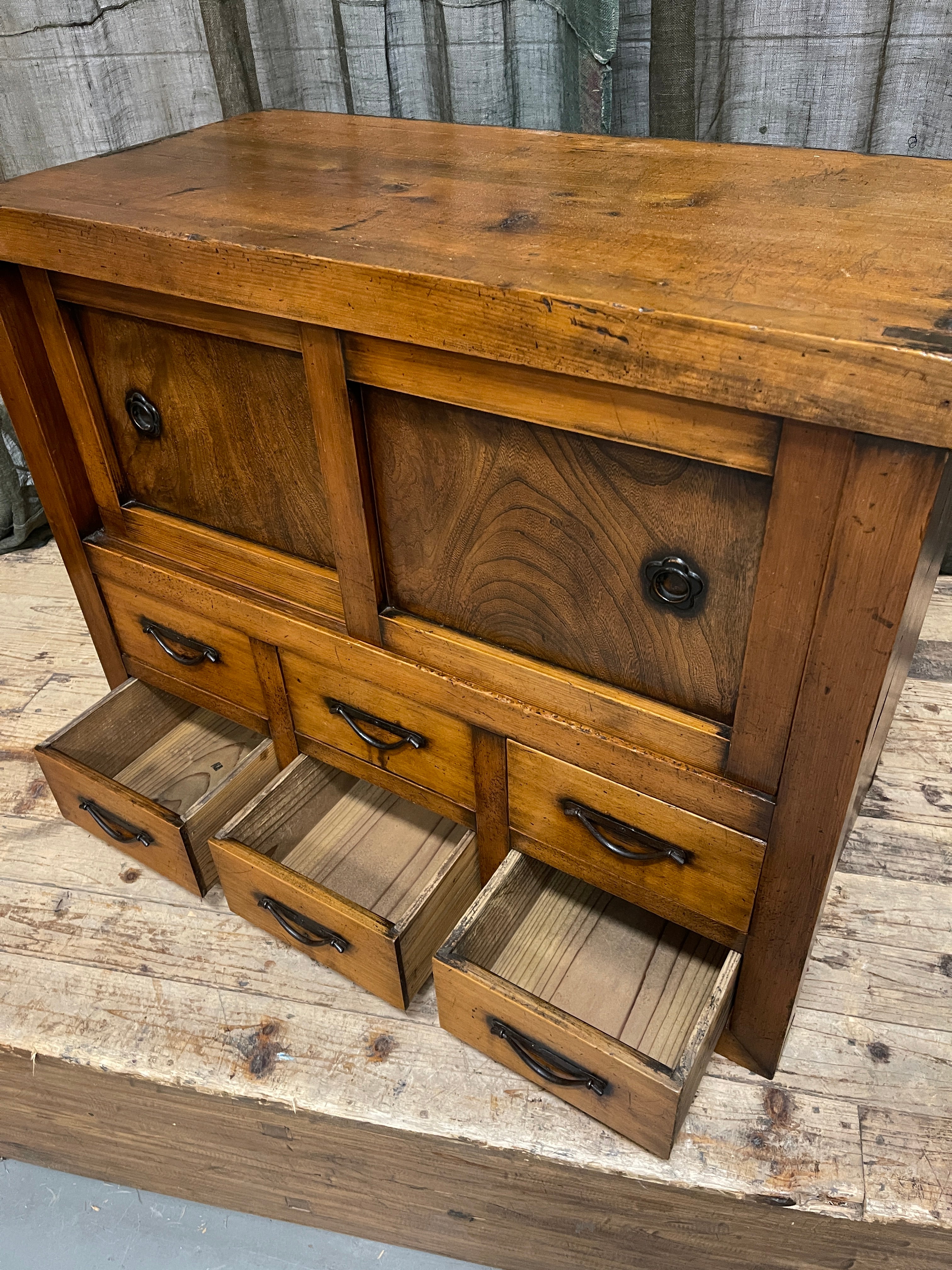 Japanese Storage Cabinet - Cedar, Elm & Cypress | Meiji