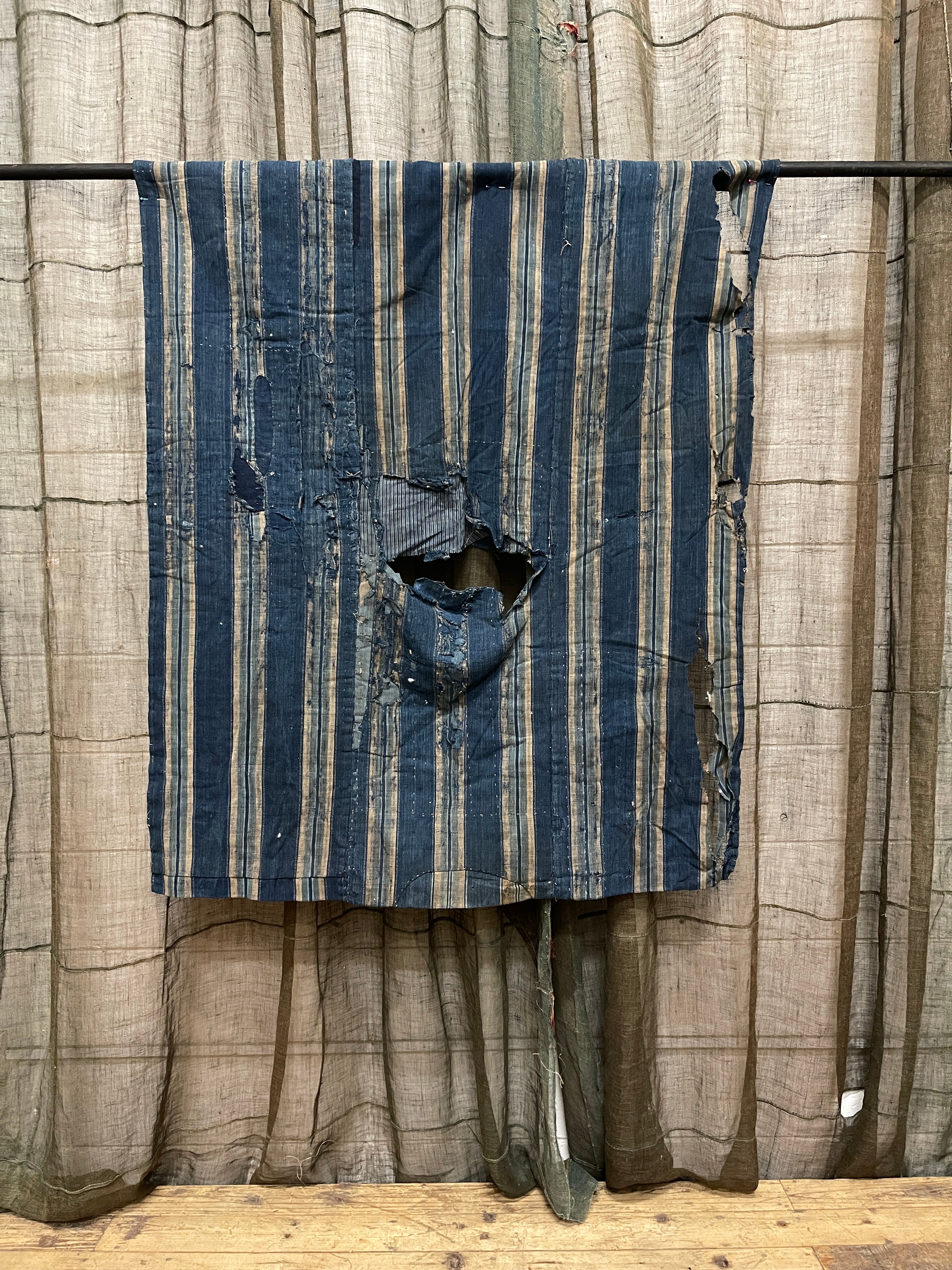 Antique Japanese Indigo Boro Textile