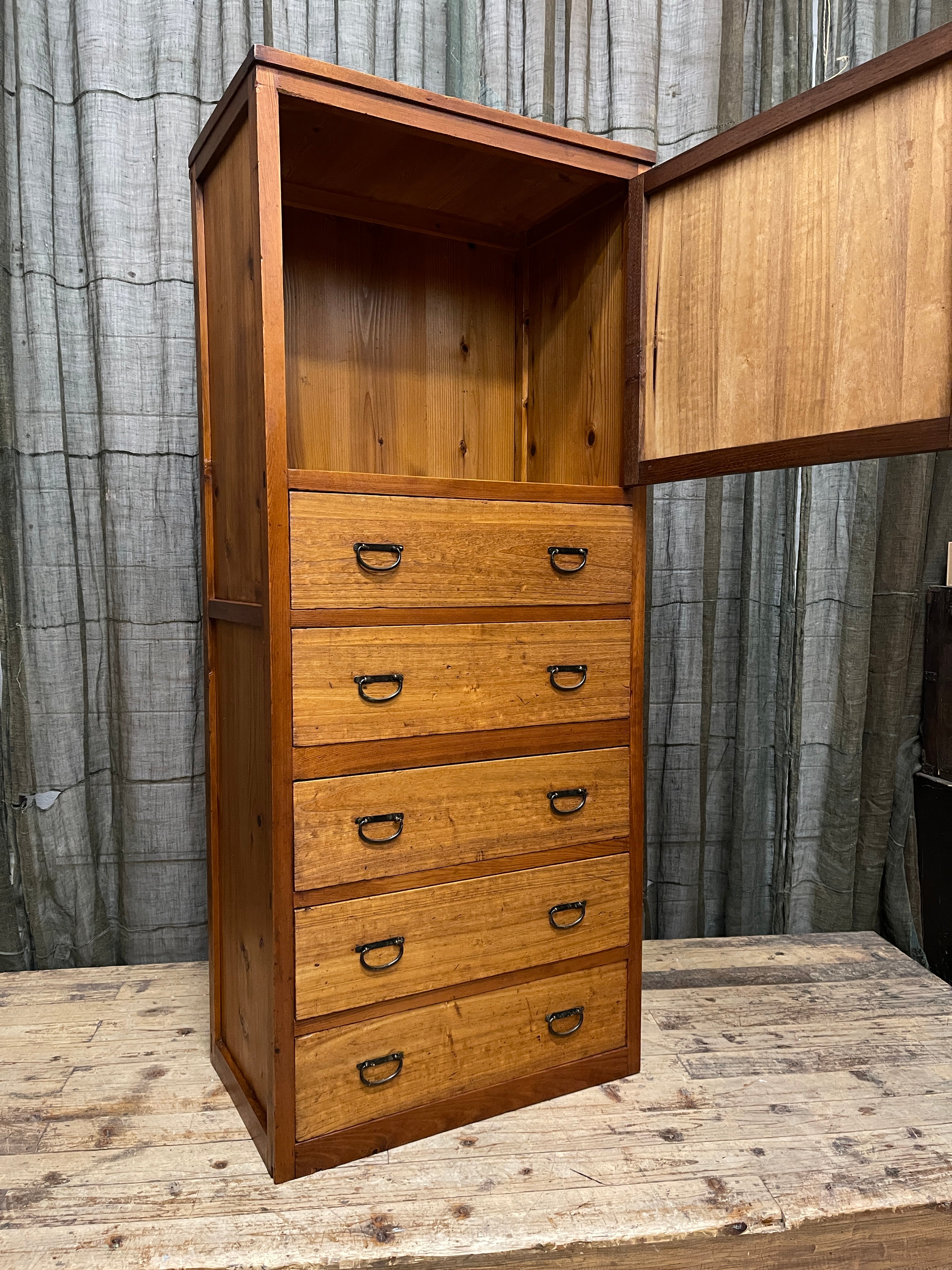 Vintage Japanese Clothing Chest - Cedar & Paulownia | Midcentury