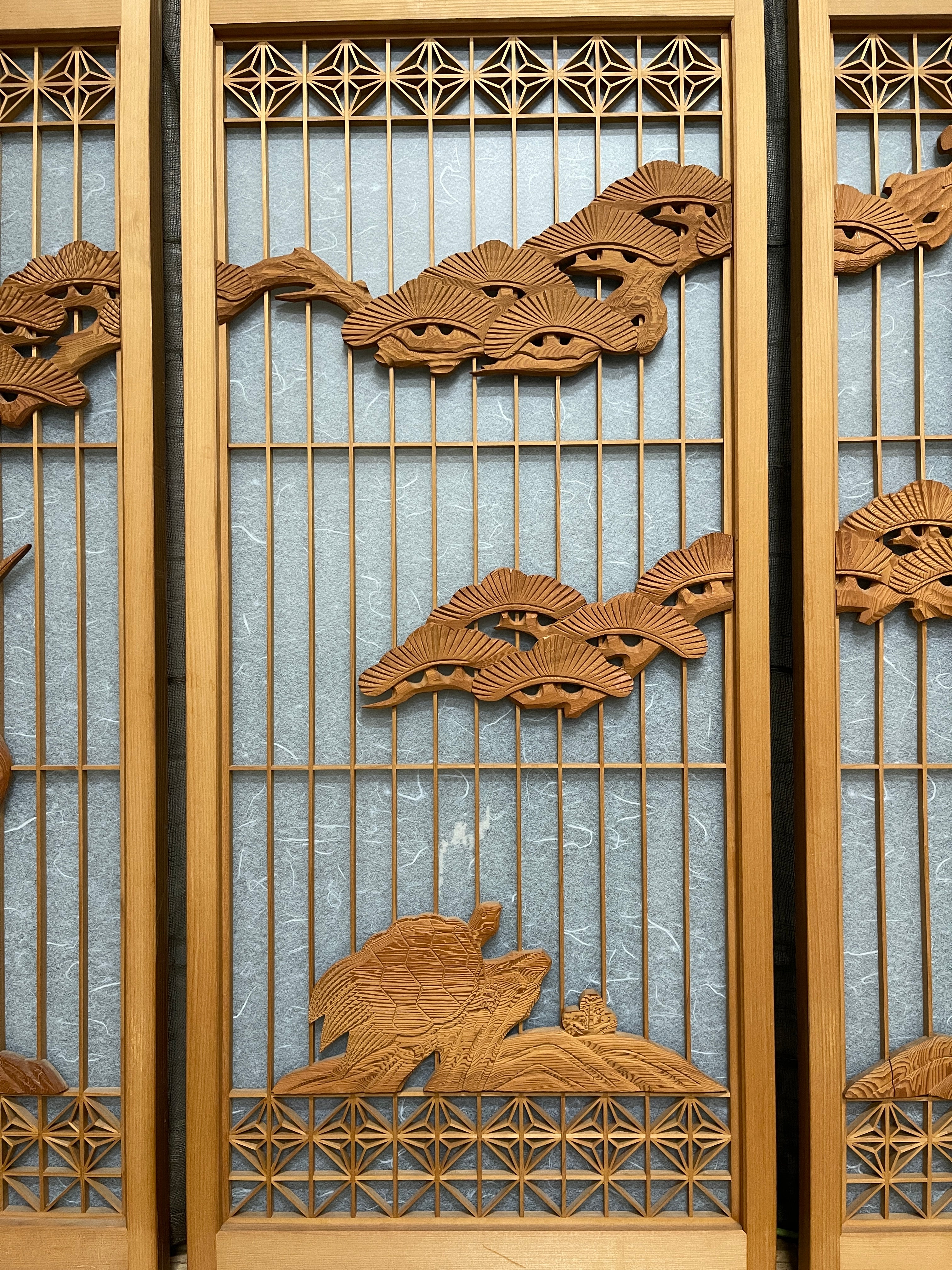 Set of 4 Vintage Japanese Sliding Doors