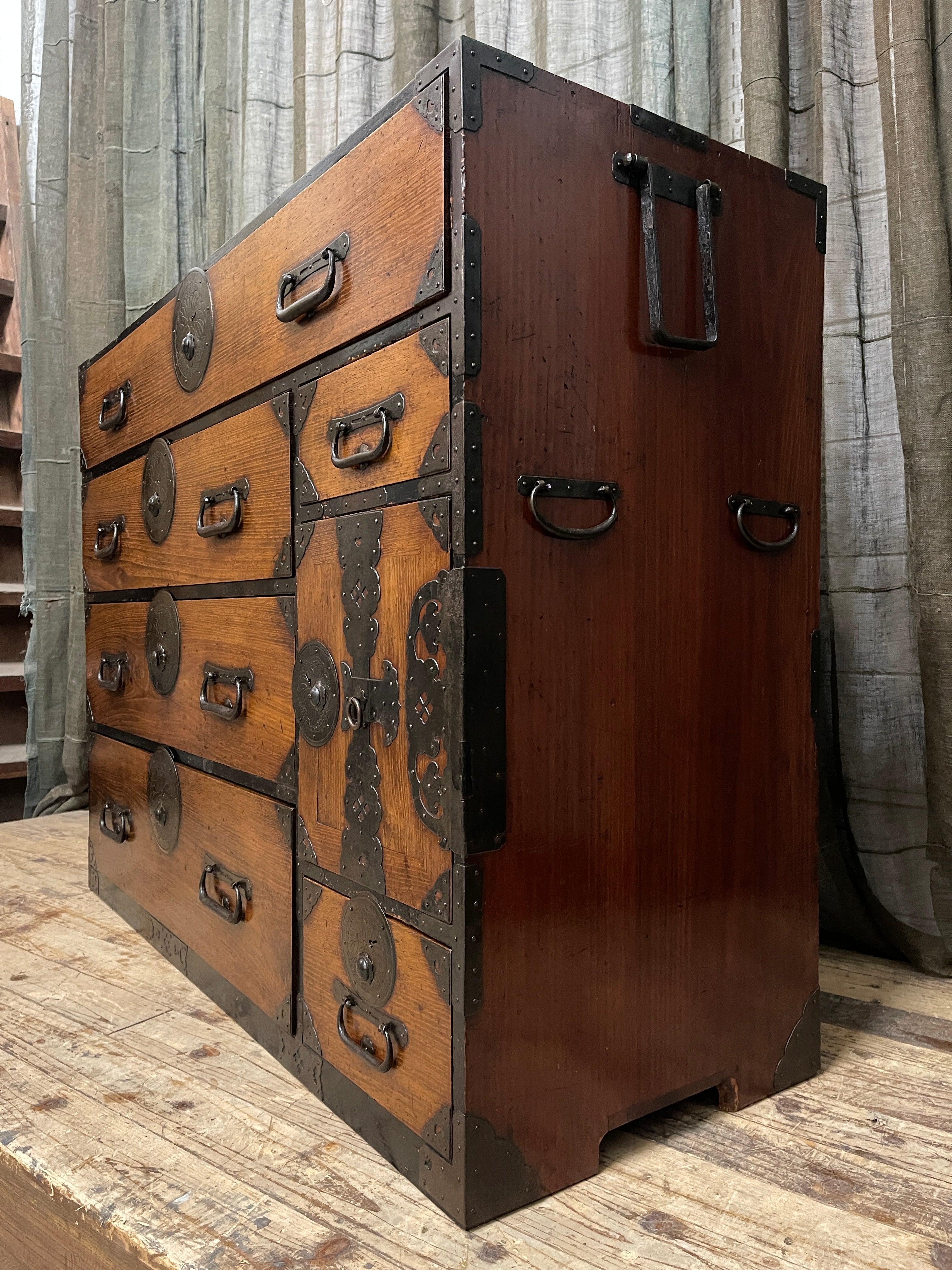 Japanese Kimono Chest of Drawers - Cypress & Chestnut | Meiji