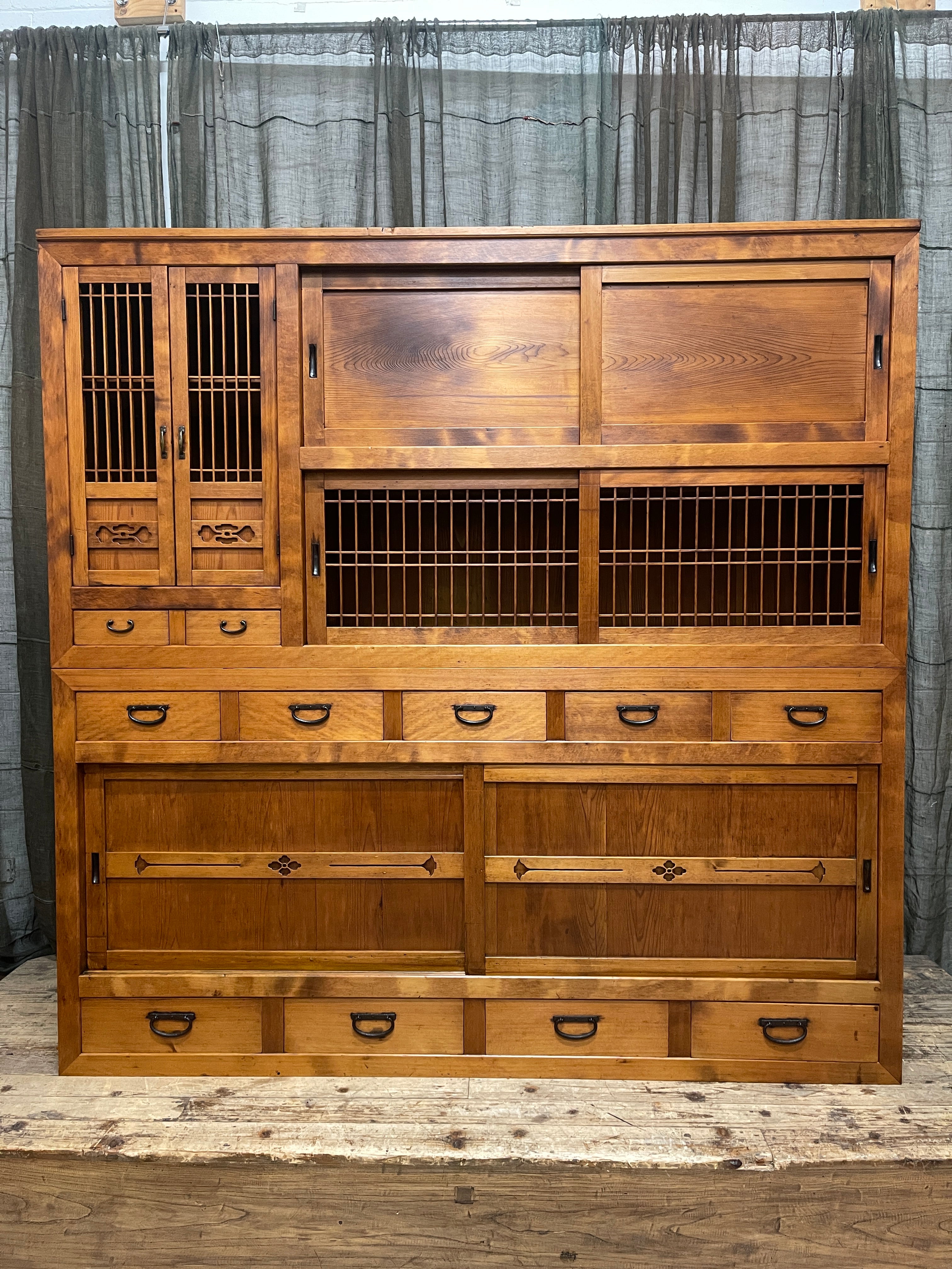 Japanese Mizuya, Kitchen Cabinet - Cedar | Taisho, c.1920
