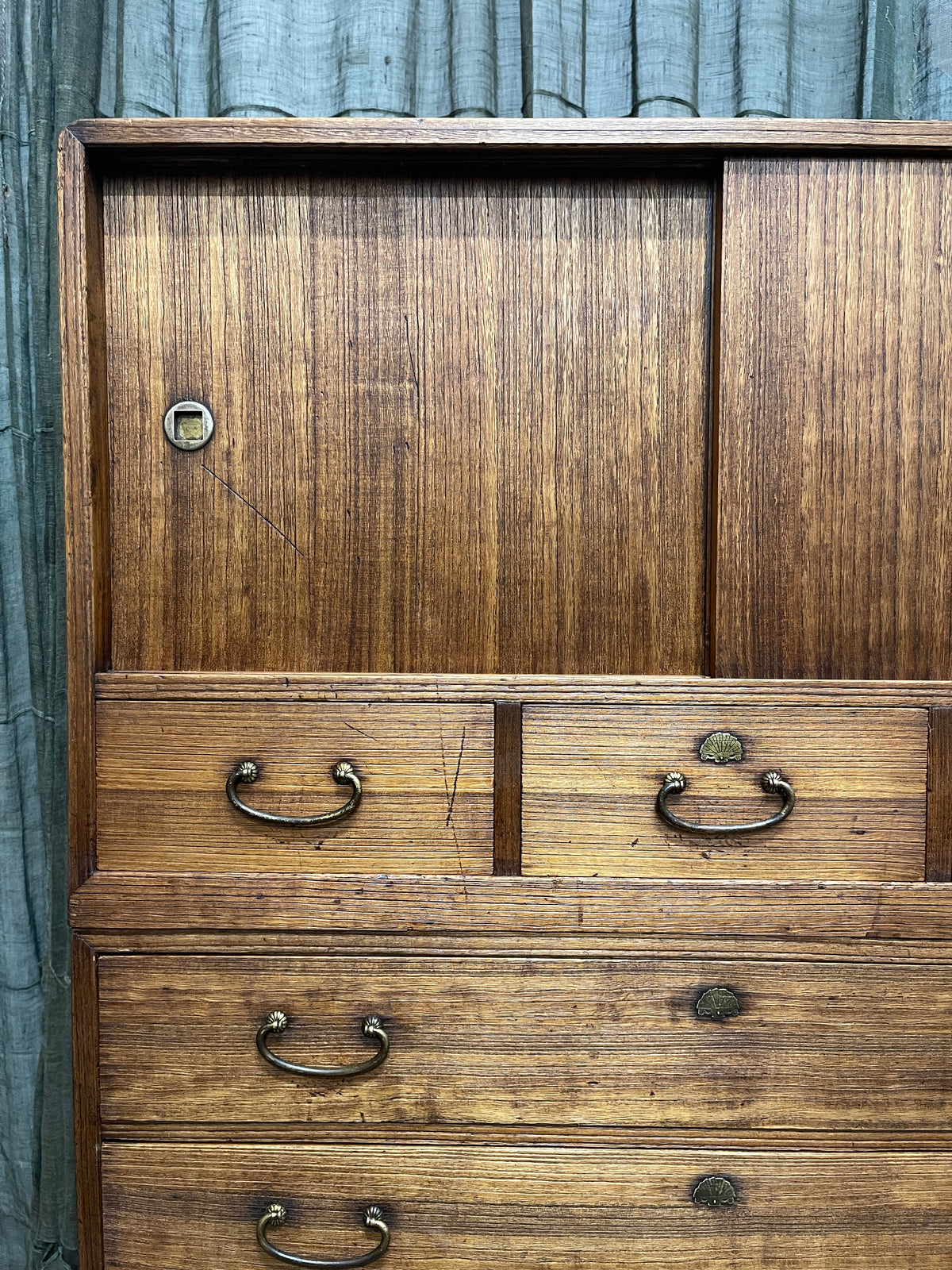 Japanese Three-Piece Kimono Chest of Drawers - Paulownia | Midcentury