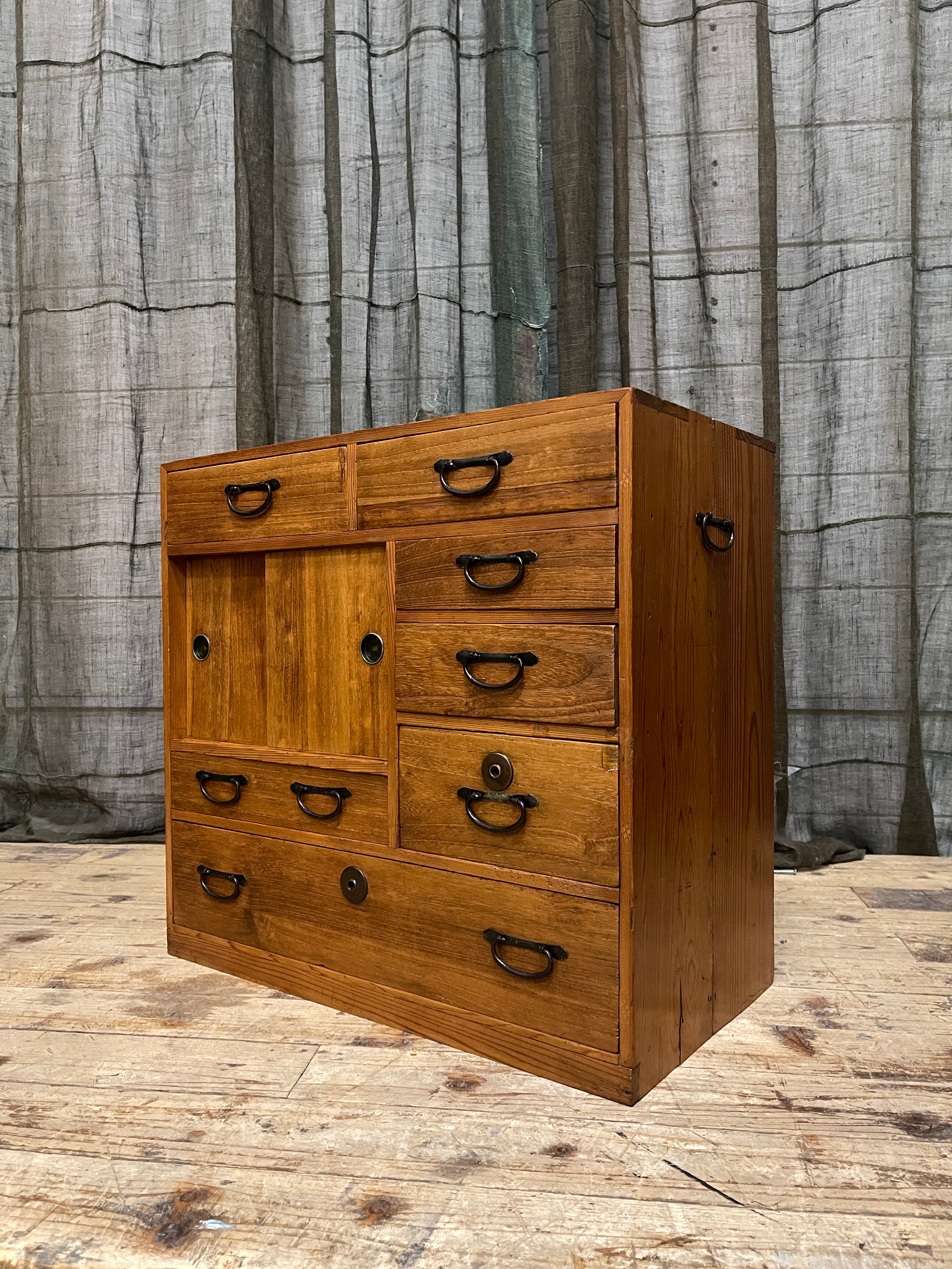Ko Dansu, Japanese Side Cabinet - Paulownia & Cedar| Showa
