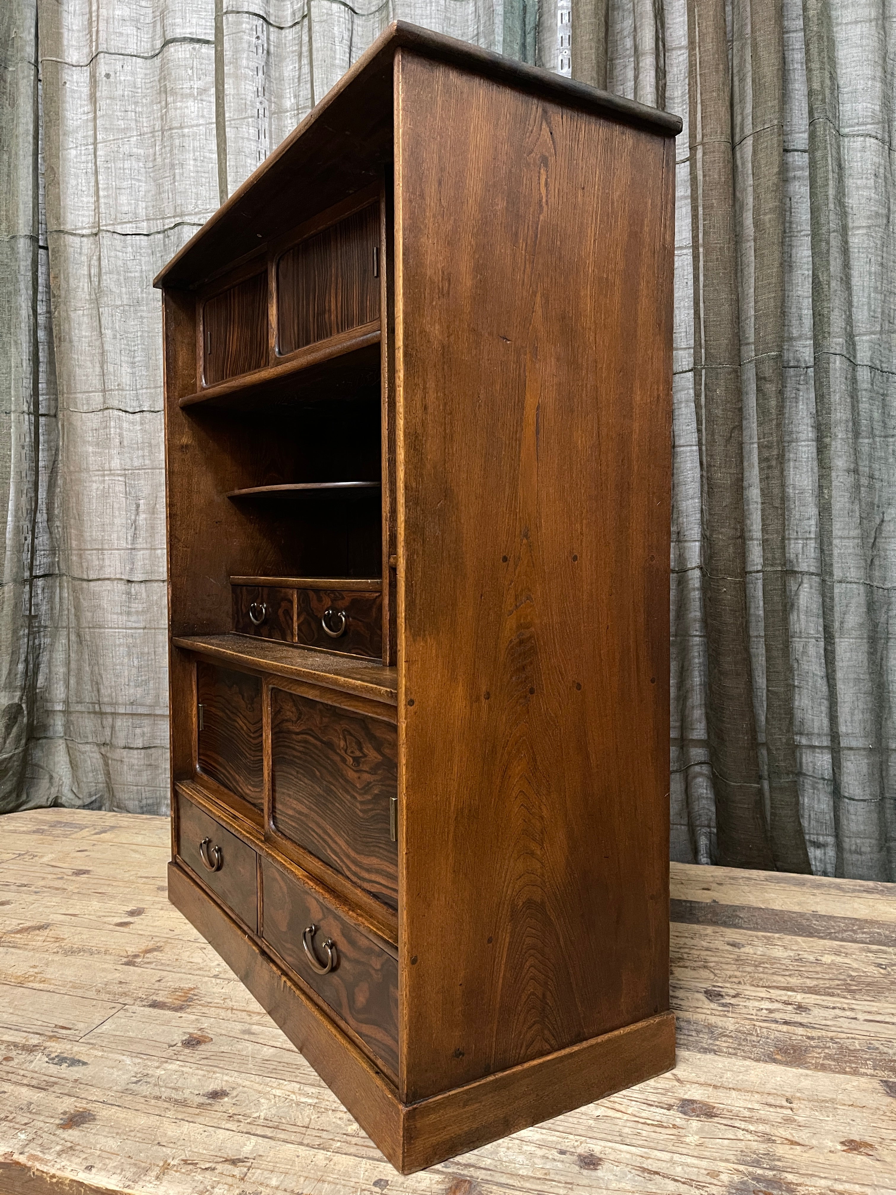 Cha Dana, Japanese Tea Cabinet - Elm & Persimmon | Midcentury