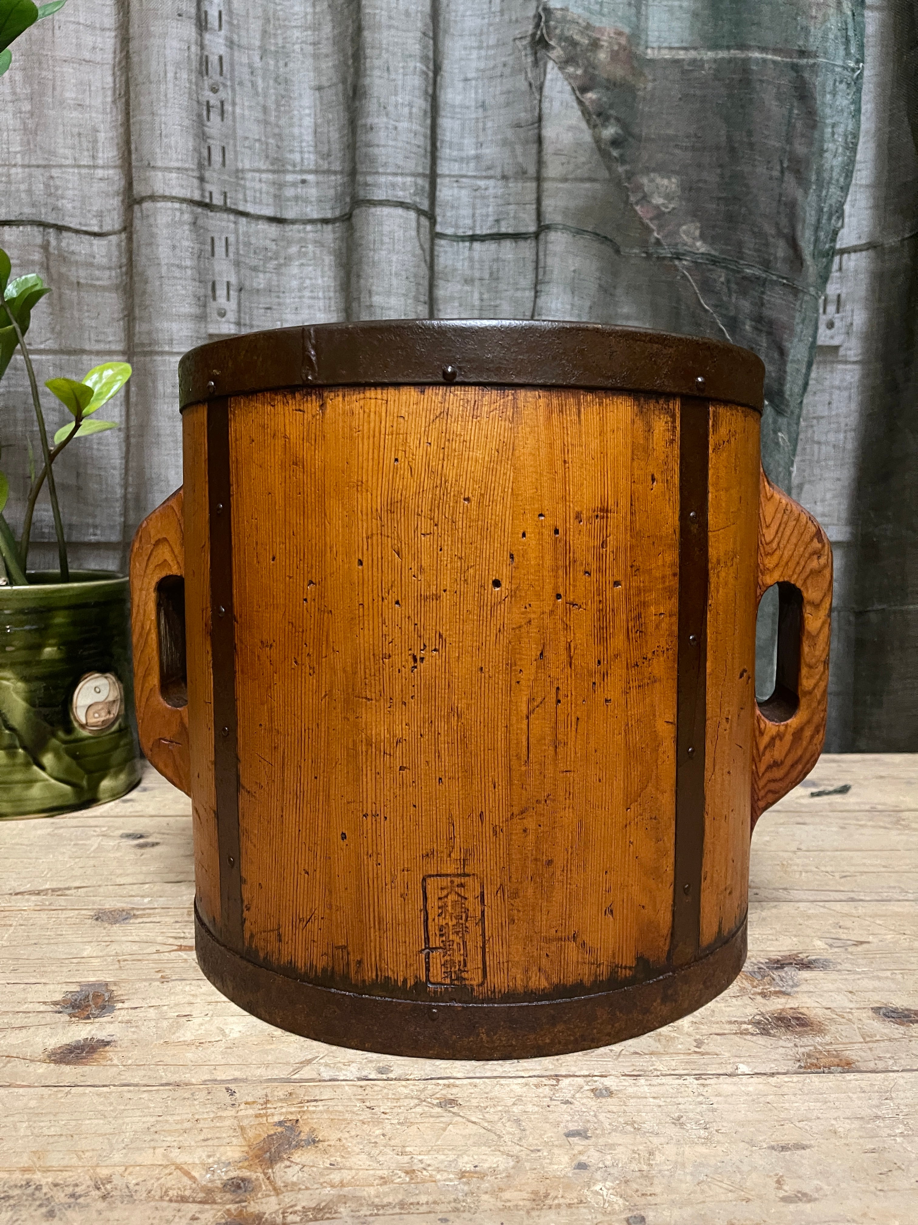 Tomasu, Antique Japanese Rice Measure Bucket