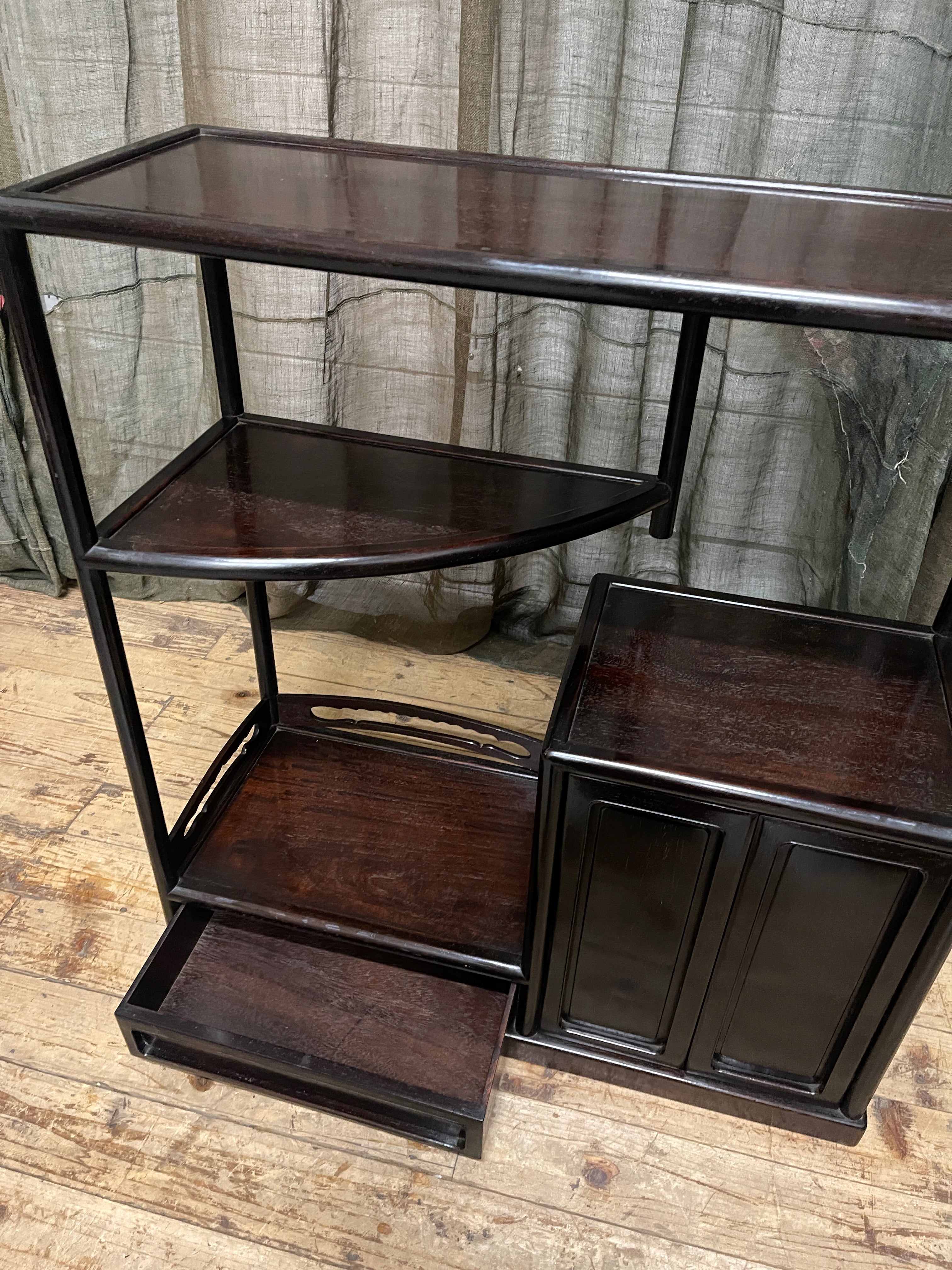 Cha Dana, Midcentury Japanese Tea Cabinet - Rosewood