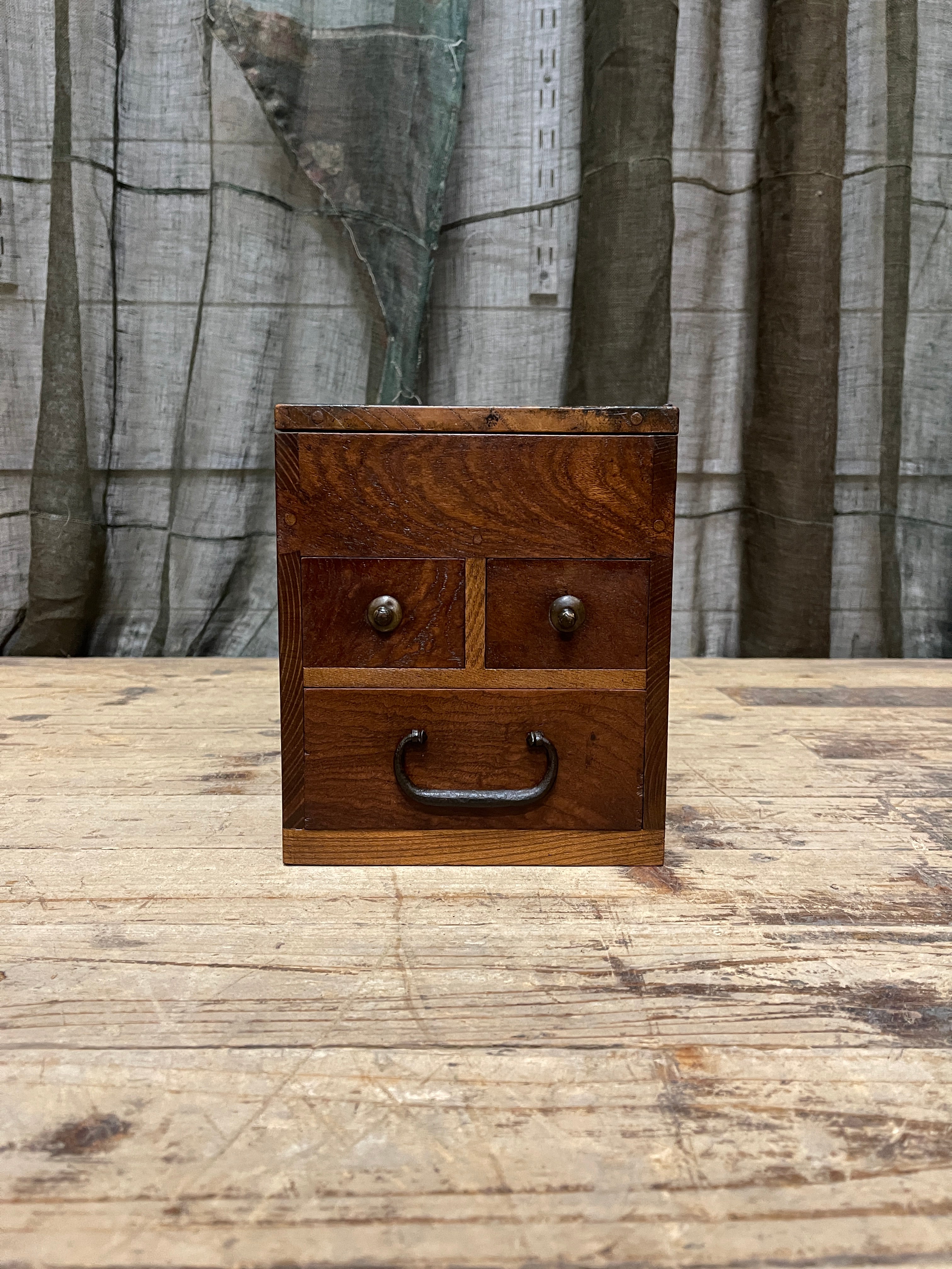 Suzuri Bako, Japanese Calligraphy Box - Elm | Meiji