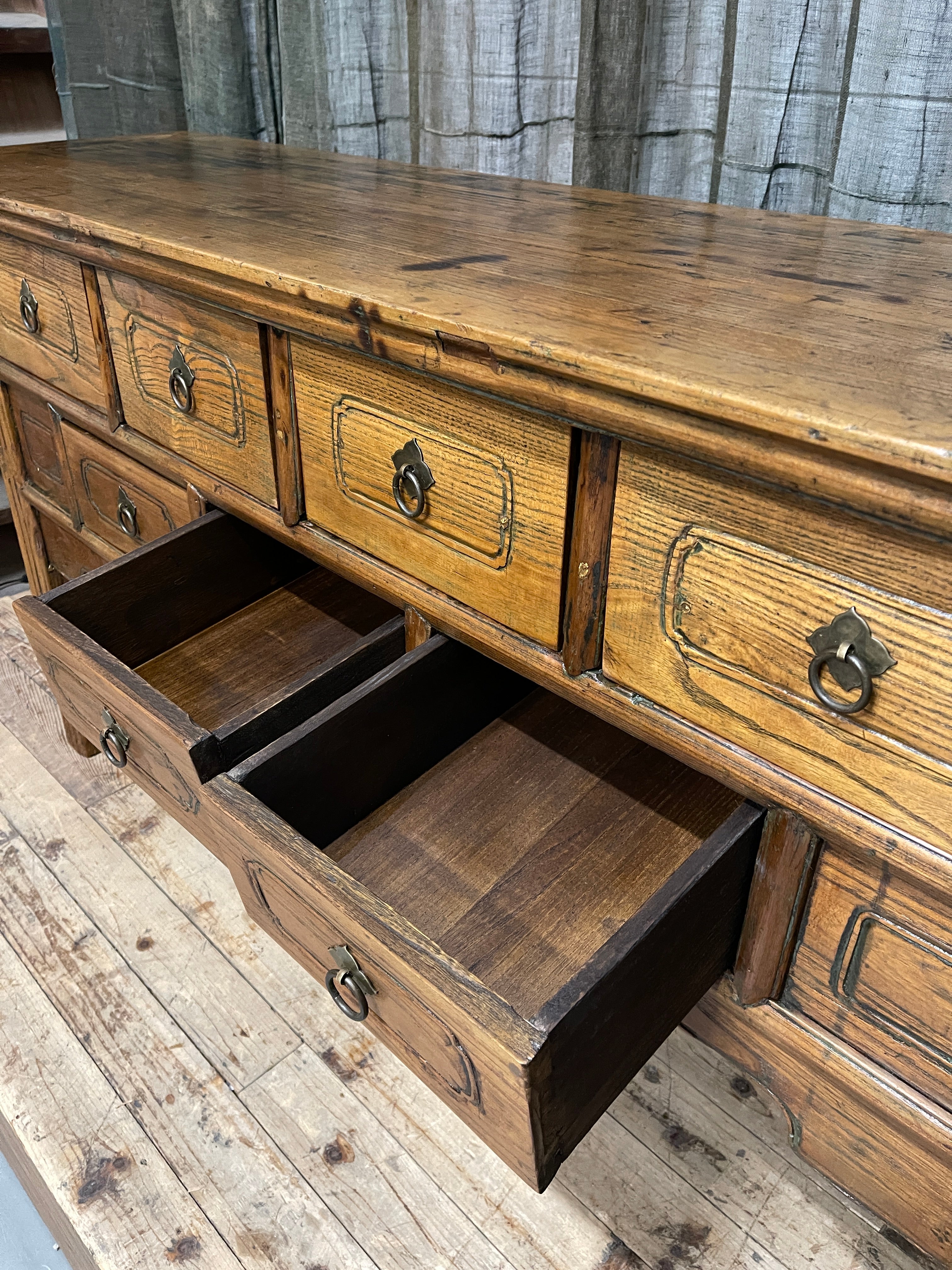 Antique Provincial Chinese Hall Table - Elm