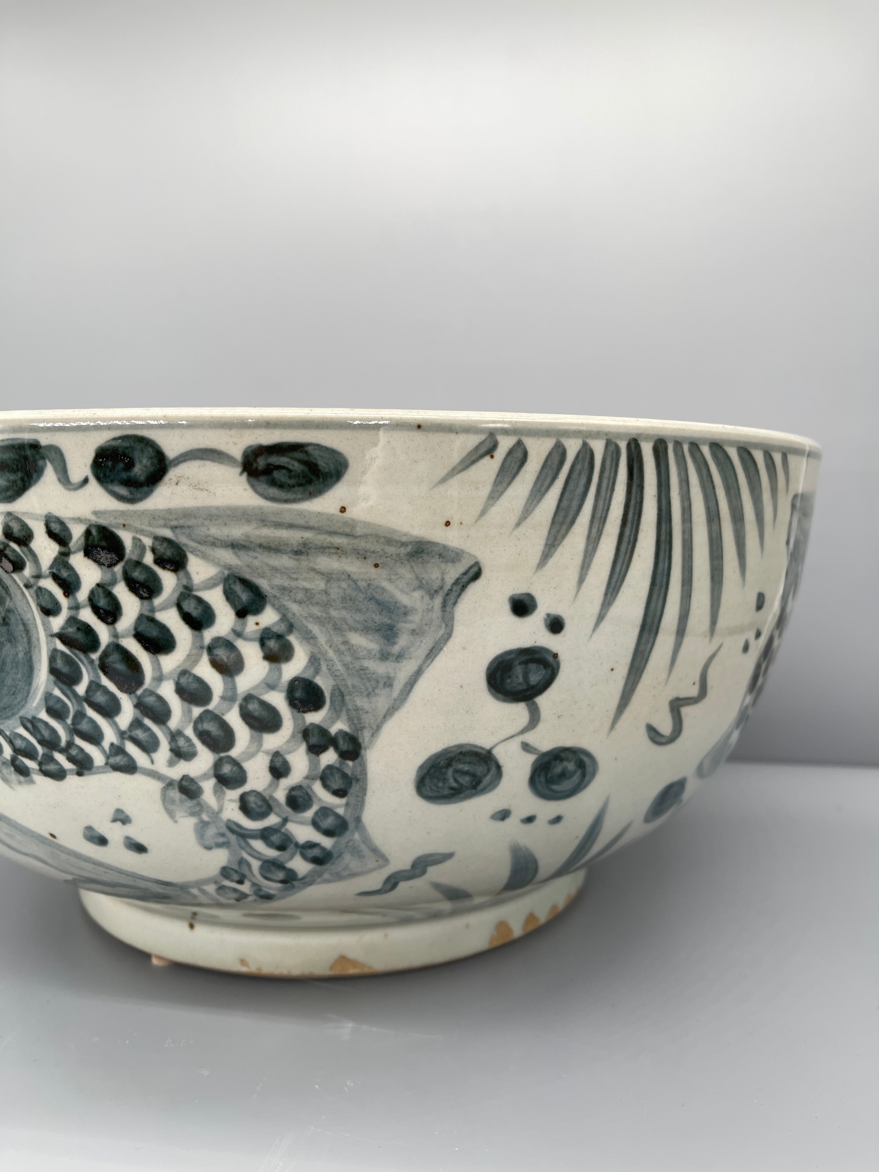 Large Chinese Hand Painted Porcelain Bowl