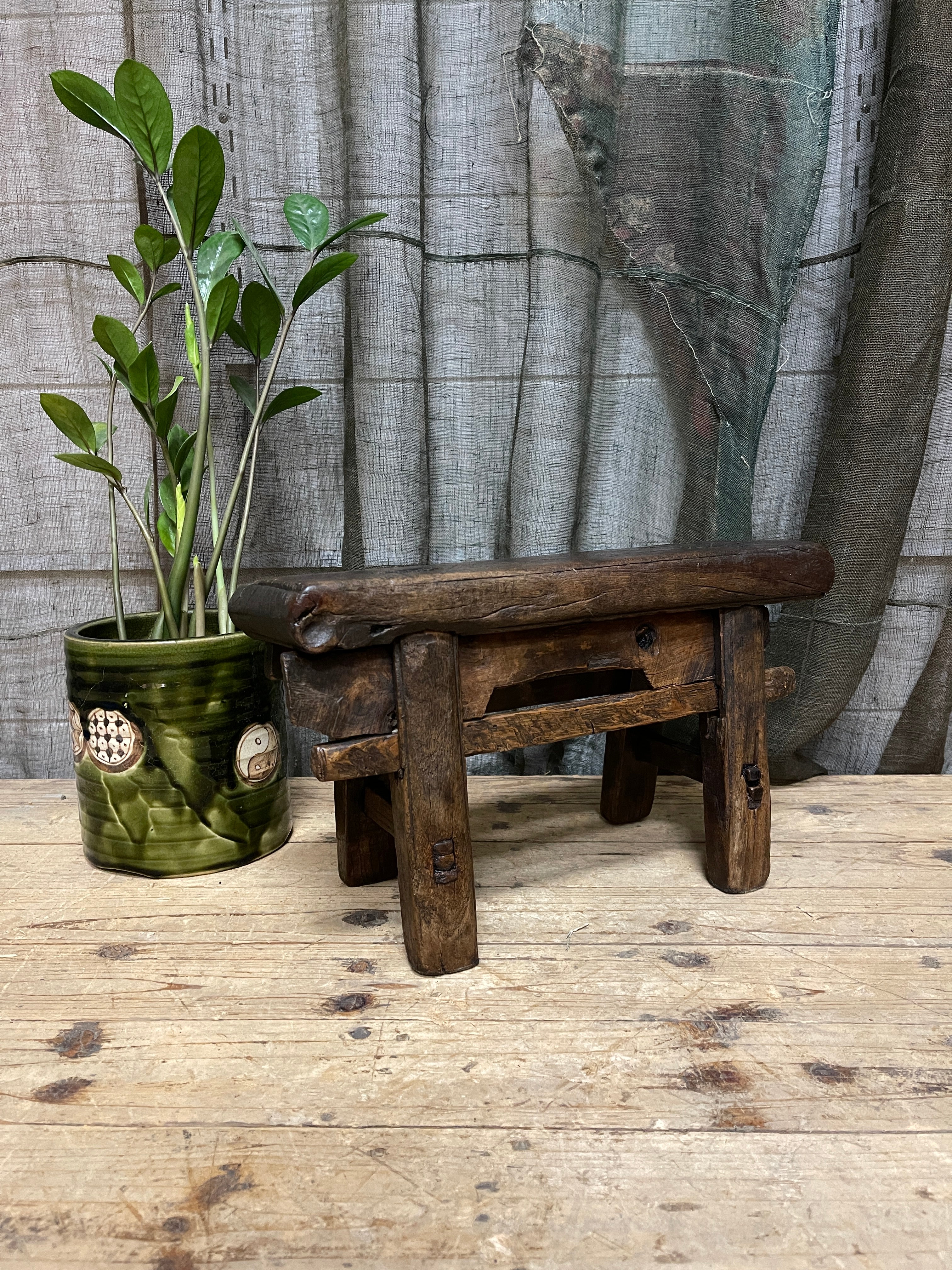 Antique Chinese Provincial Mini Stool