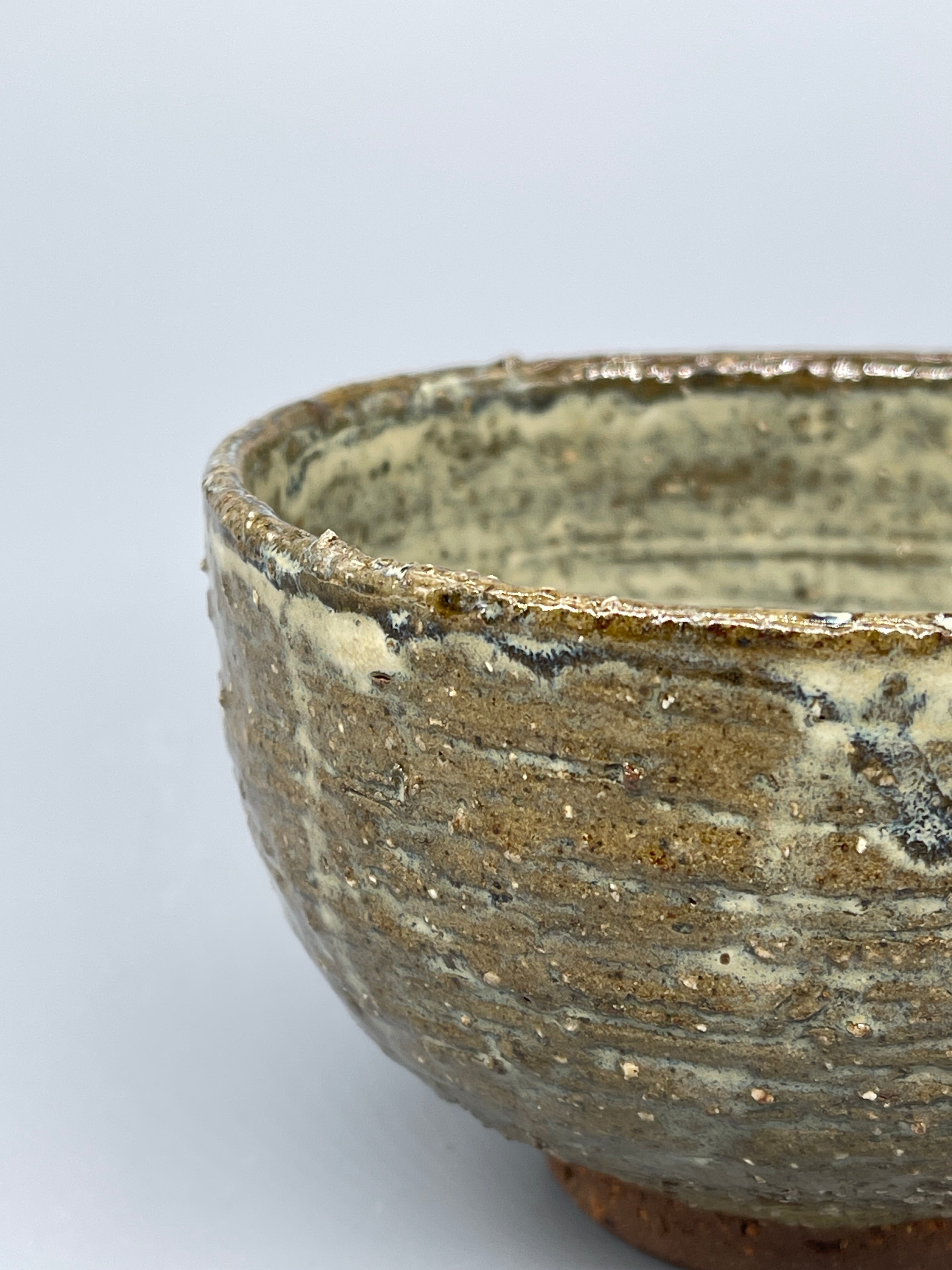 Vintage Japanese Hagi-Ware Matcha Bowl, Chawan - Earthy Green Glaze
