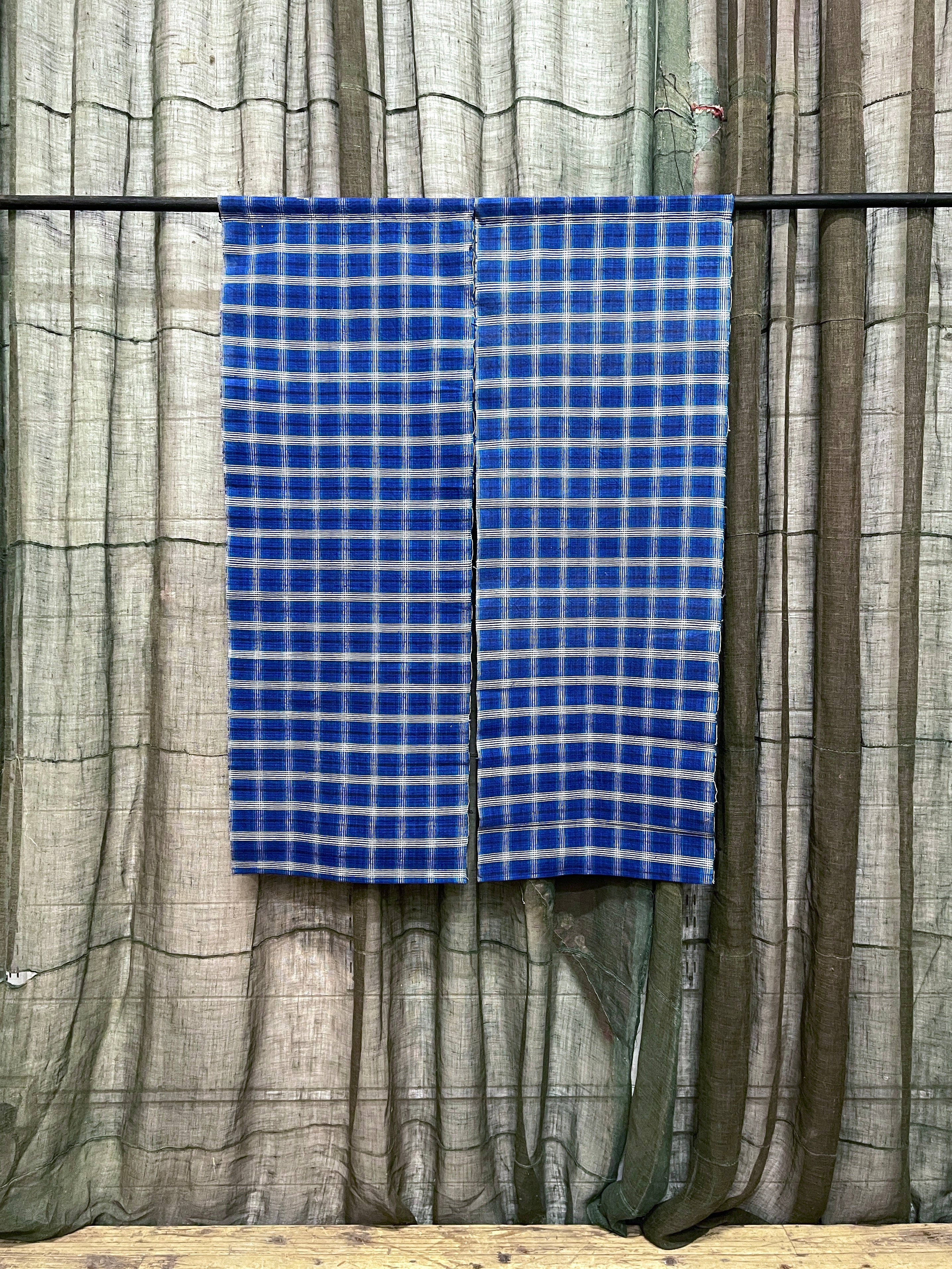 Check Cotton Noren, Panelled Curtain