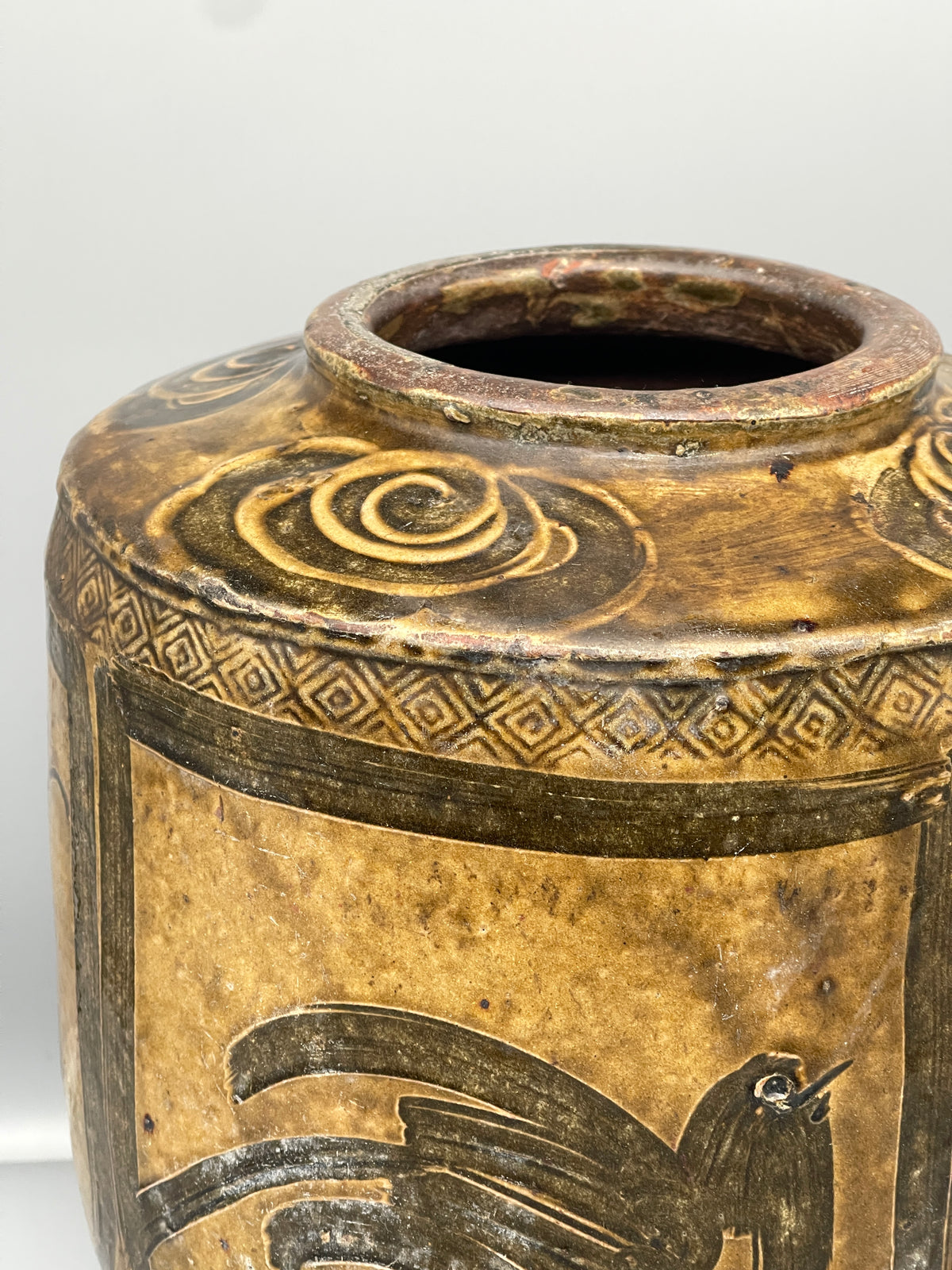 Vintage Chinese Pottery storage Jar