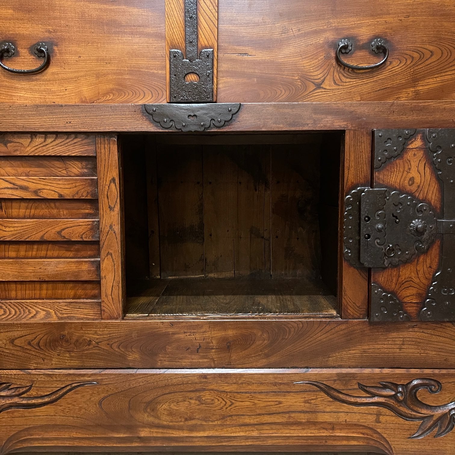 Karuma Dansu, Antique Japanese Wheeled Storage Cabinet - Elm | Edo, Mid 1800's