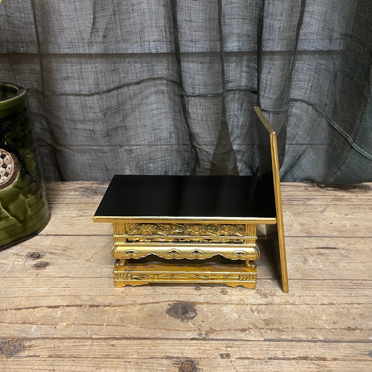 Vintage Small Japanese Lacquered Buddhist Stand