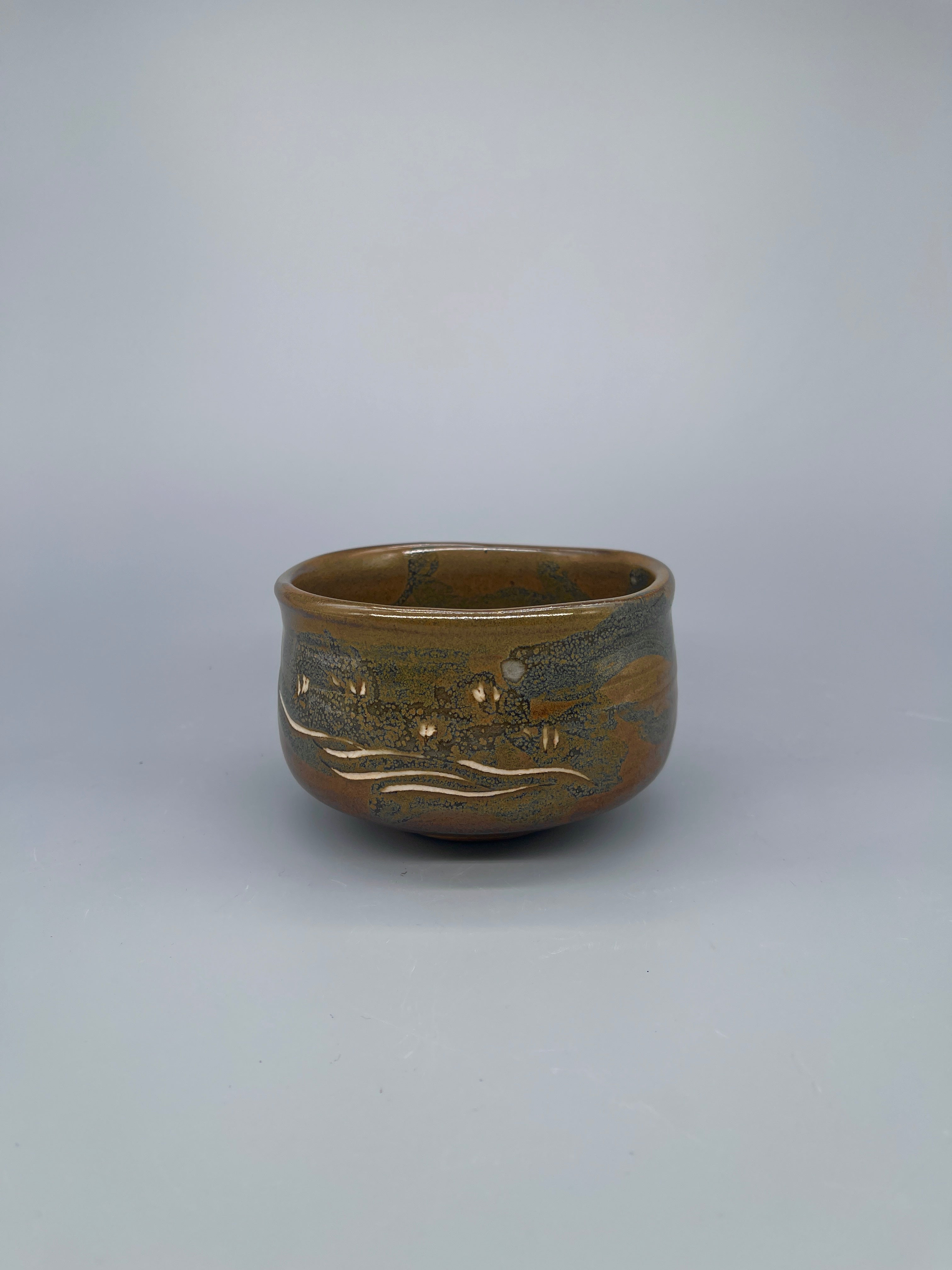 Vintage Japanese Matcha Bowl, Chawan - Brown, Earthy Glaze