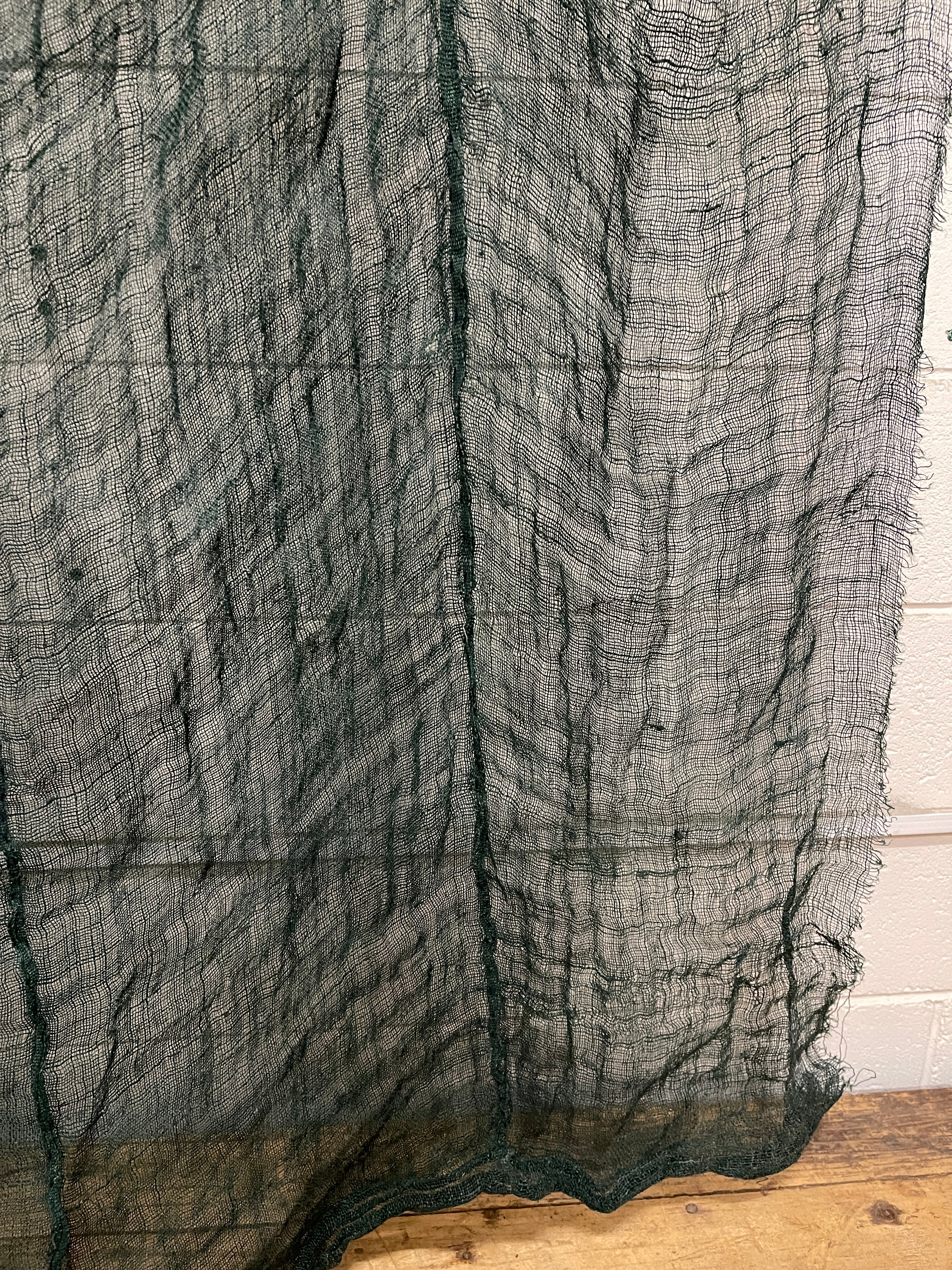 Vintage Japanese Hemp Mosquito Net Fabric - 8 panel
