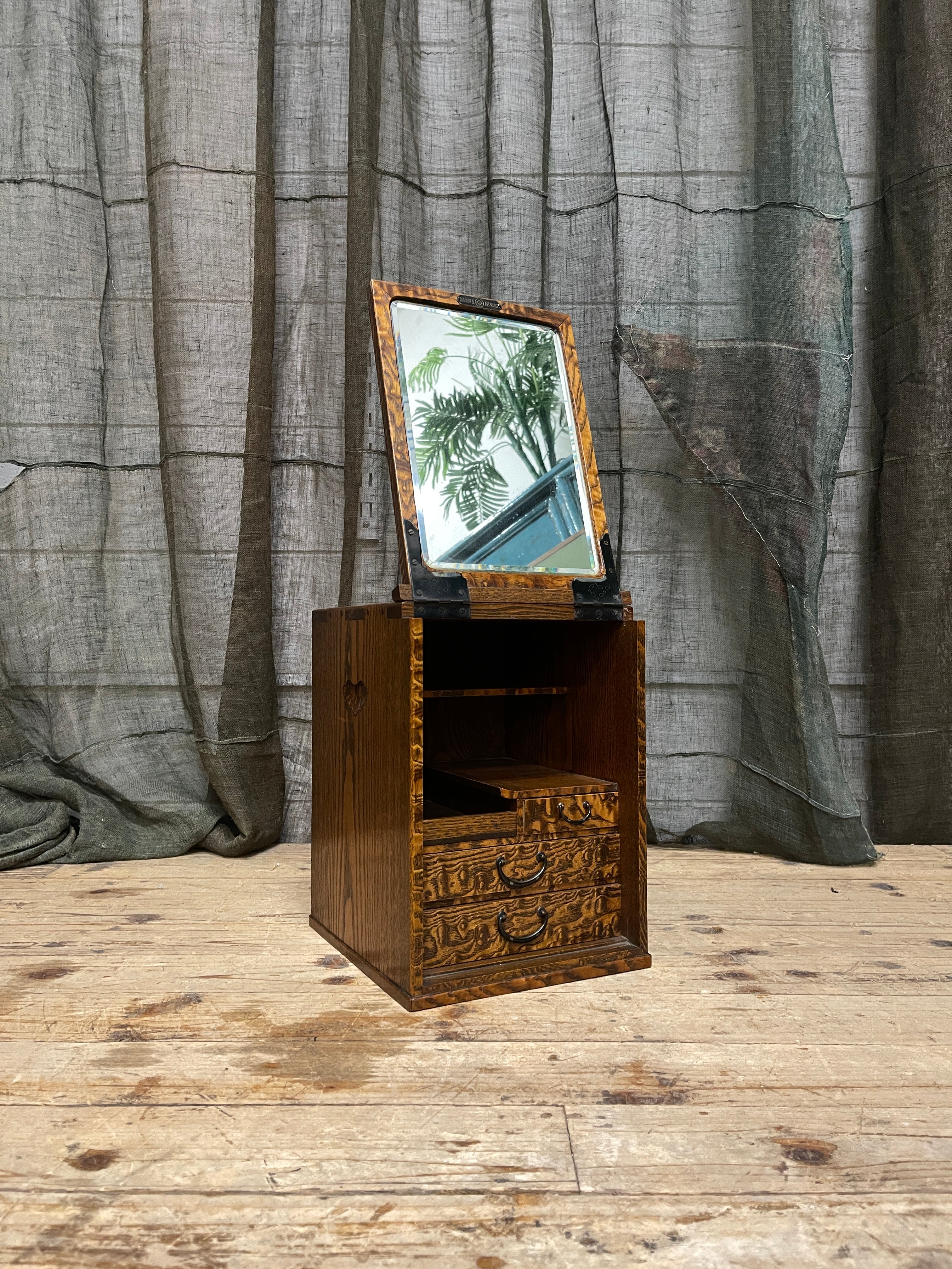 Vintage Japanese Mirror Chest, Kyo Dai | Taisho, c.1920