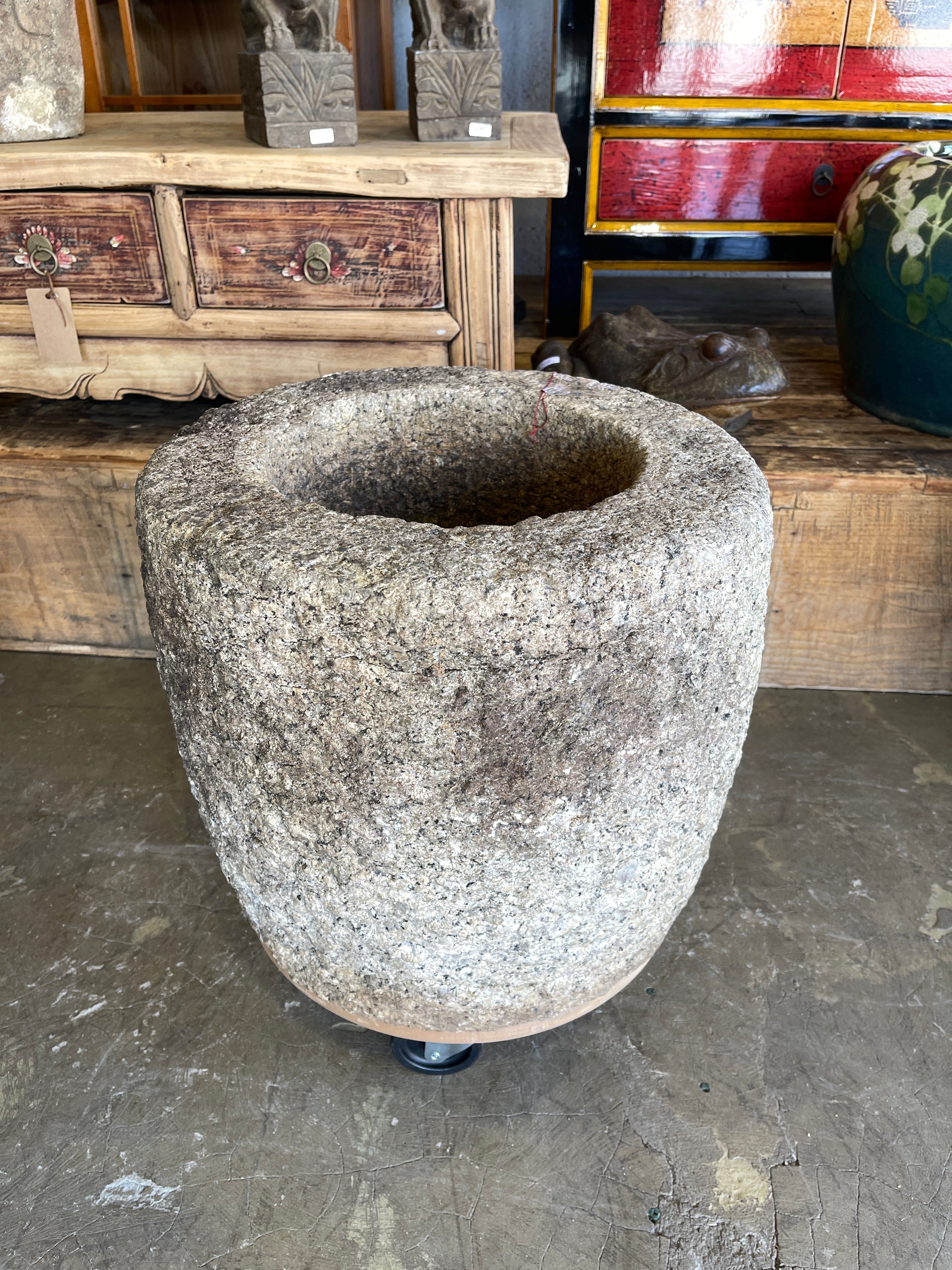 Japanese Chozubachi, Stone Water Basin - Granite | Meiji