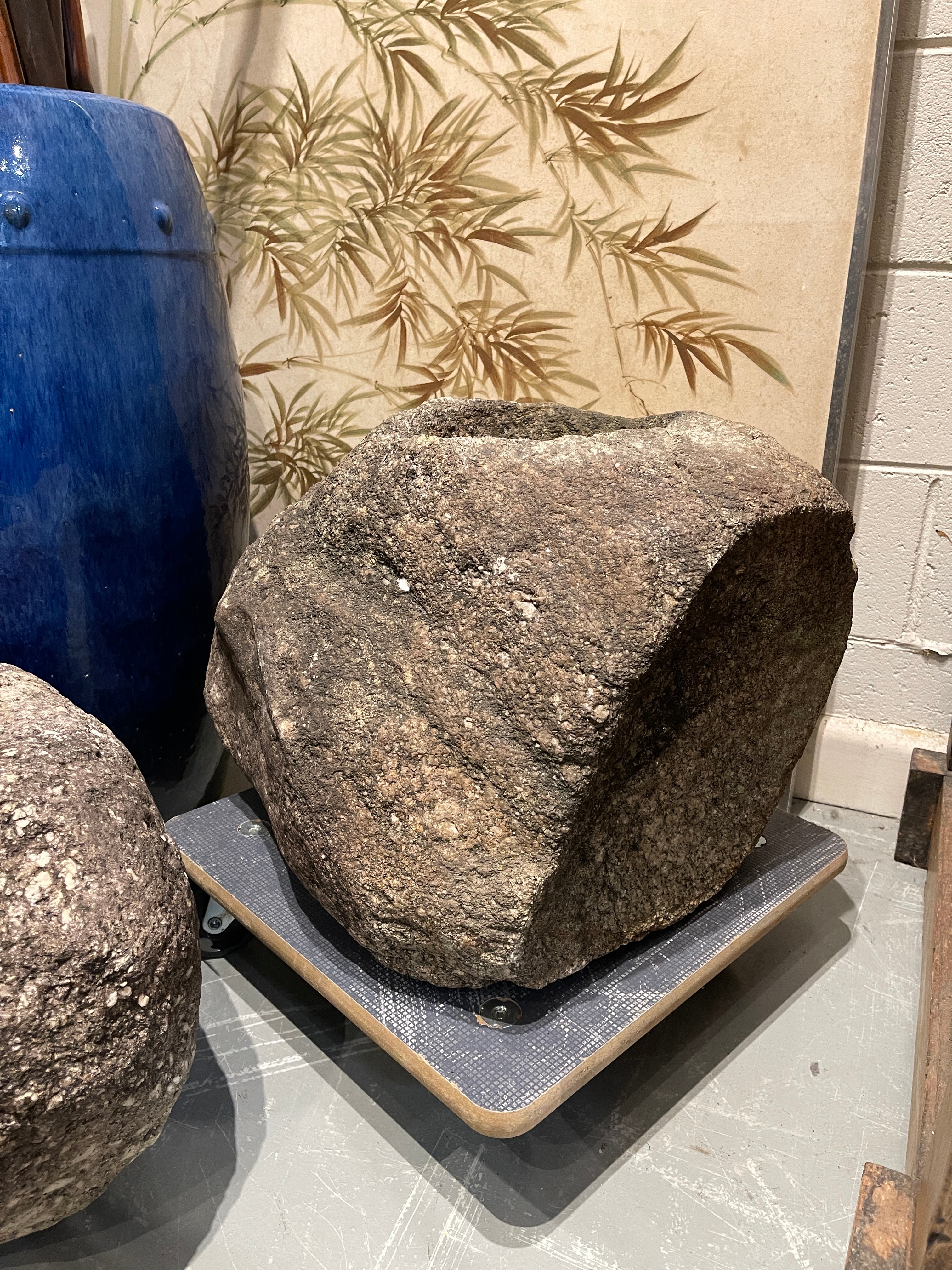 Japanese Chozubachi, Stone Water Basin - Granite | Meiji