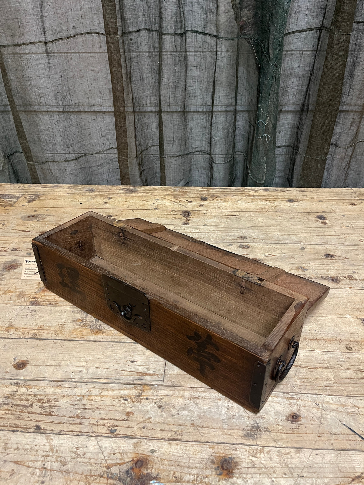 Japanese Zeni Bako, Cash Box - Elm