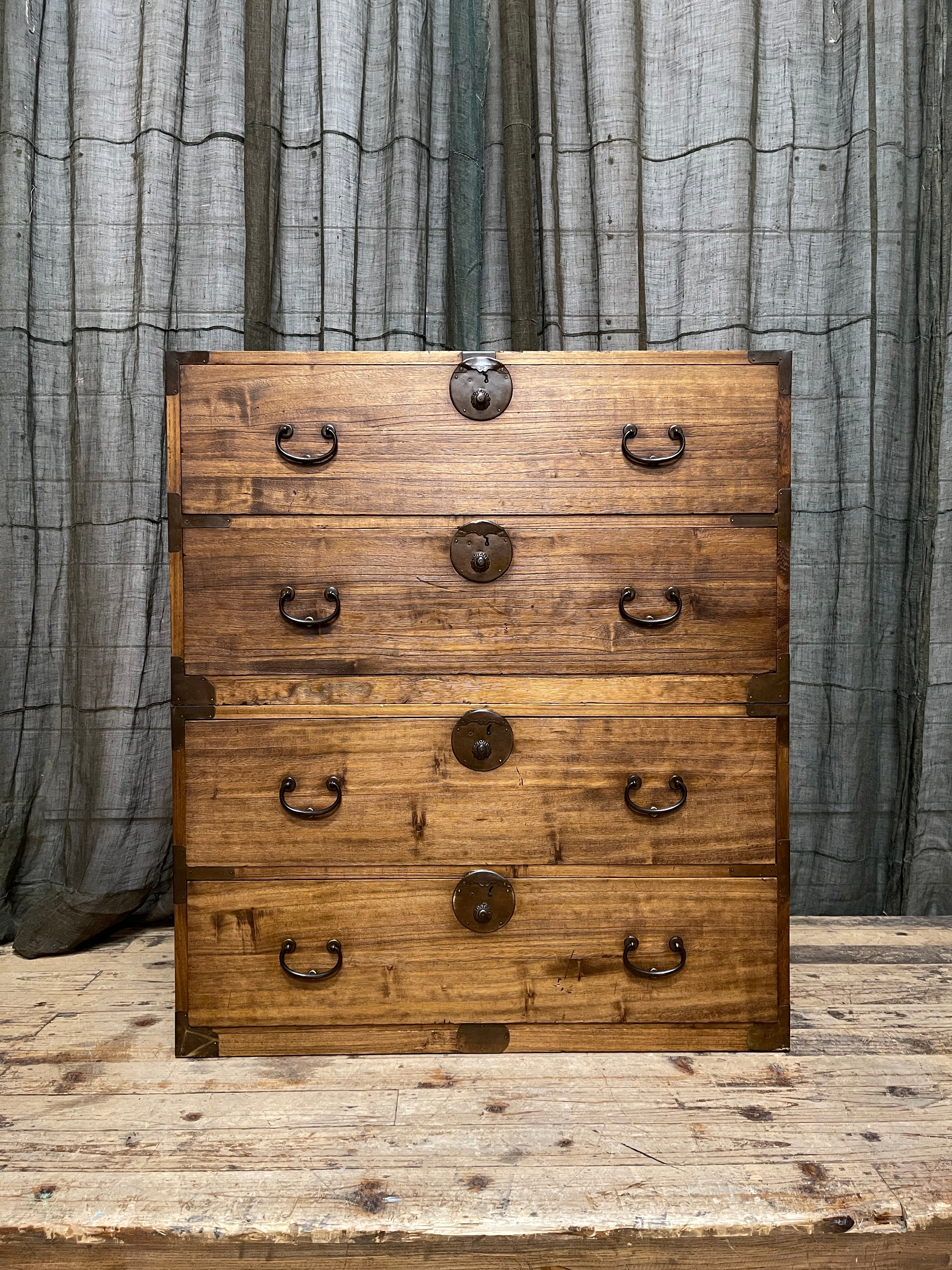 Japanese Isho Dansu, Kimono Storage Chest of Drawers - Paulownia | Meiji