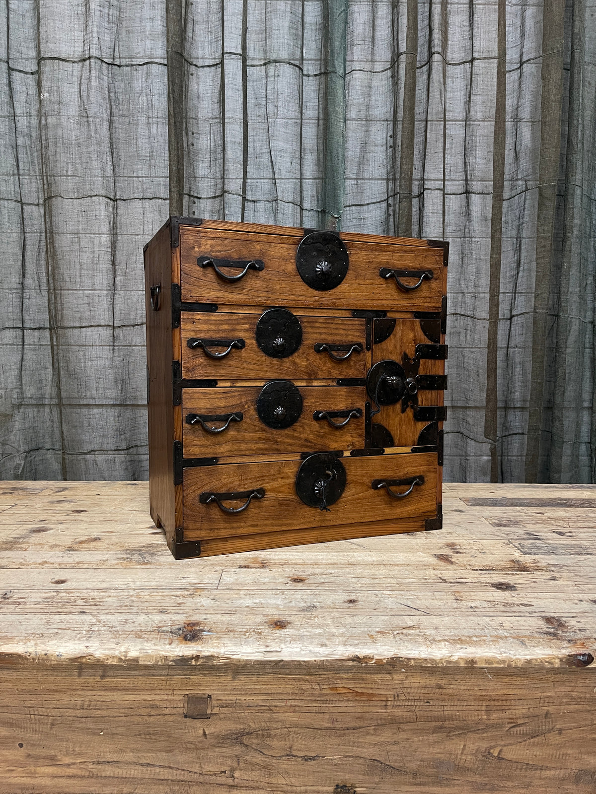 Ko Dansu, Antique Japanese Side Cabinet - Cedar & Paulownia