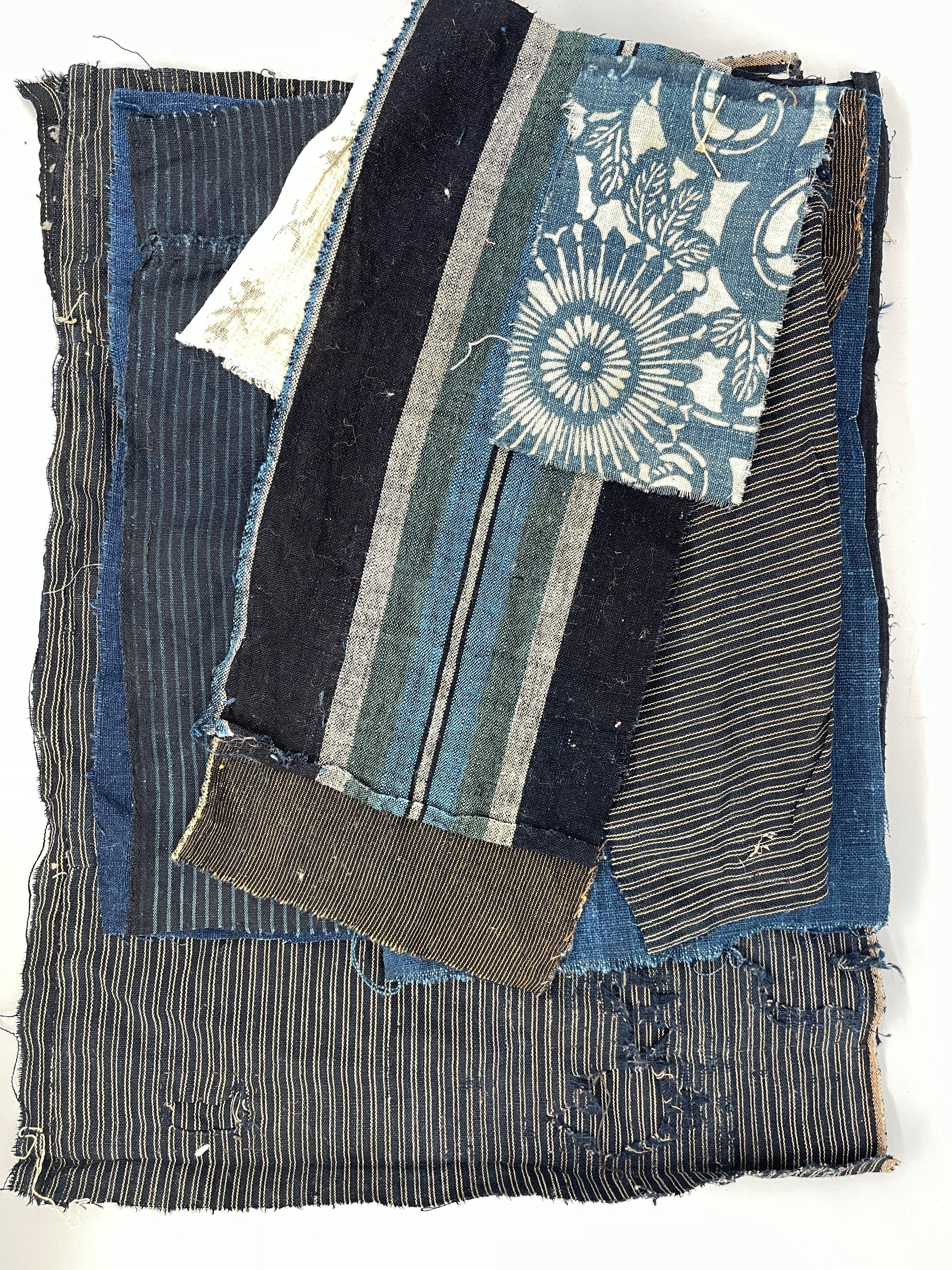 Vintage Japanese Indigo Boro Fabric Bundle