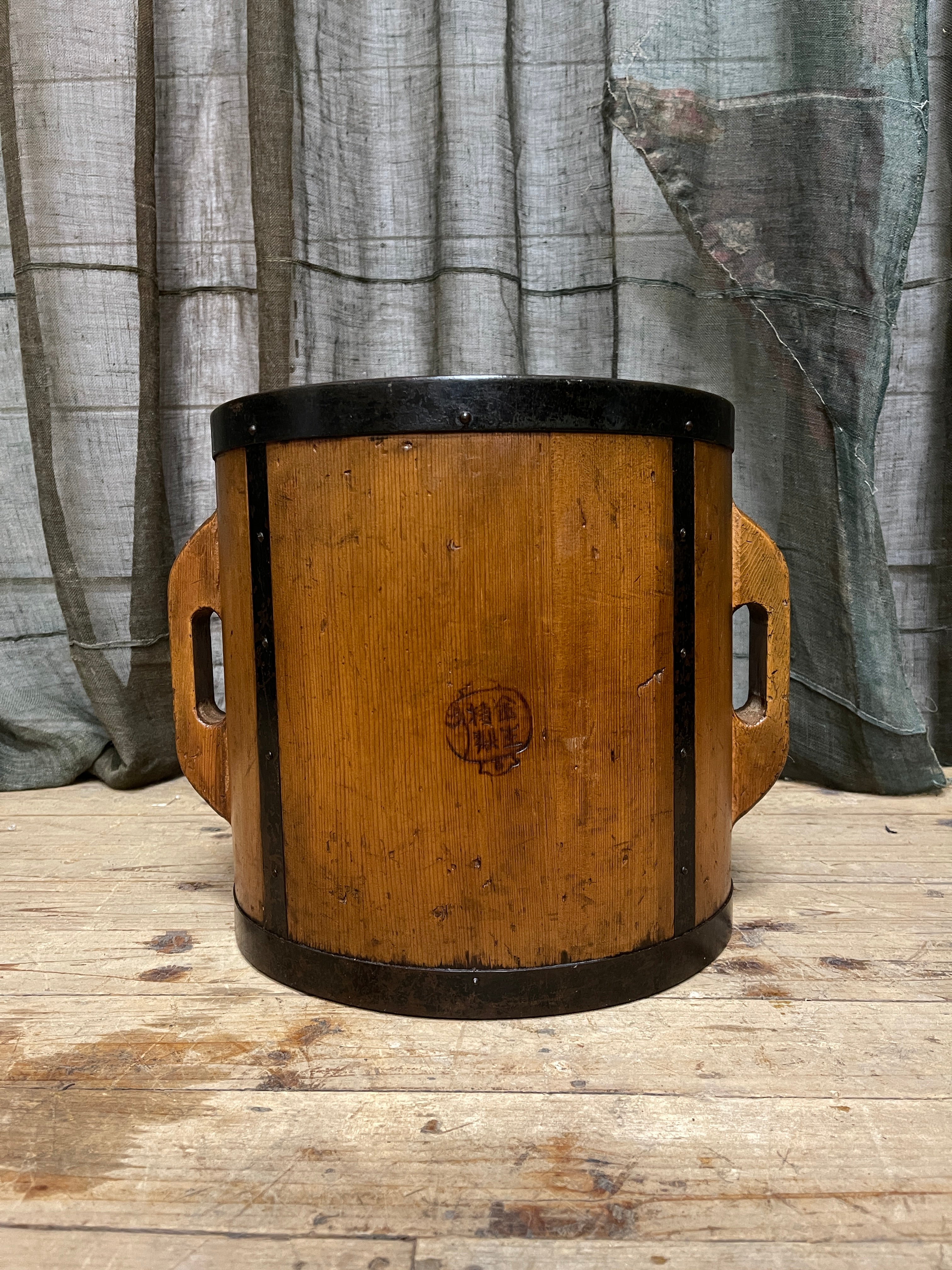 Tomasu, Antique Japanese Rice Measure Bucket