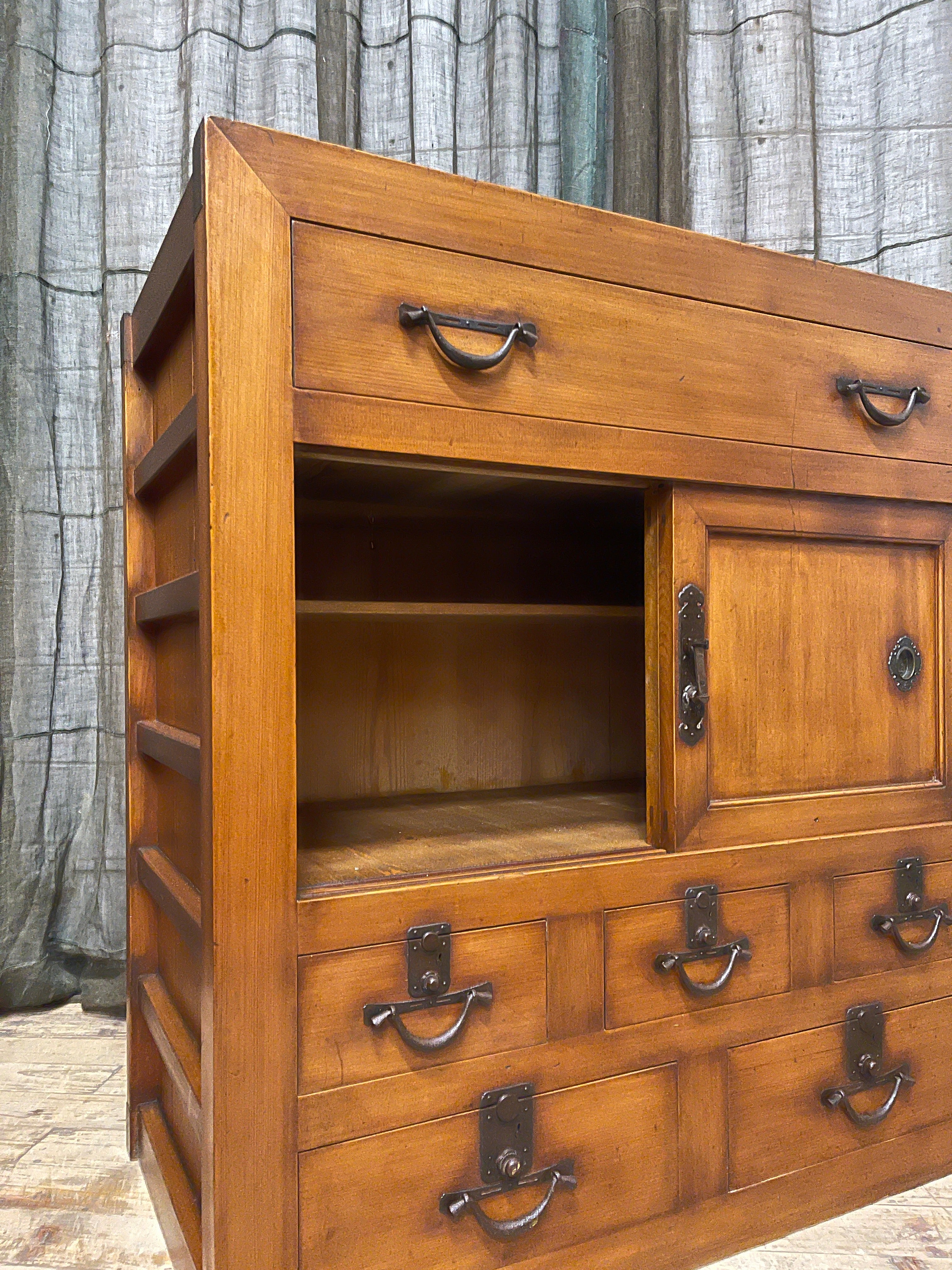 Antique Japanese Choba Dansu, Merchant’s Chest – Cedar & Cypress | Meiji, c.1880