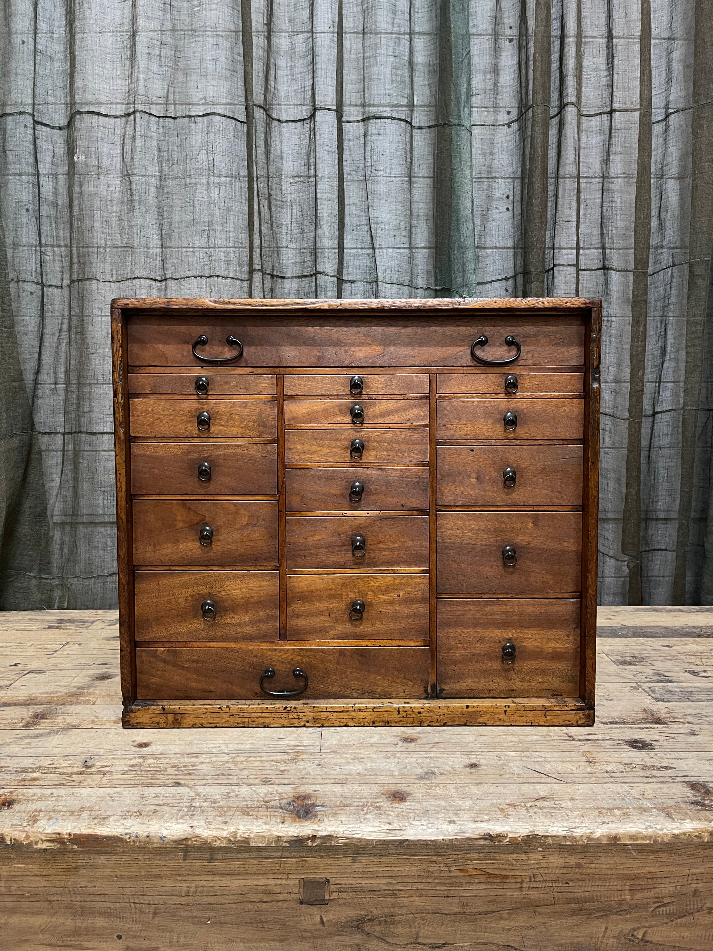 Antique Japanese Multi Drawer Chest - Paulownia & Elm | Meiji c.1900