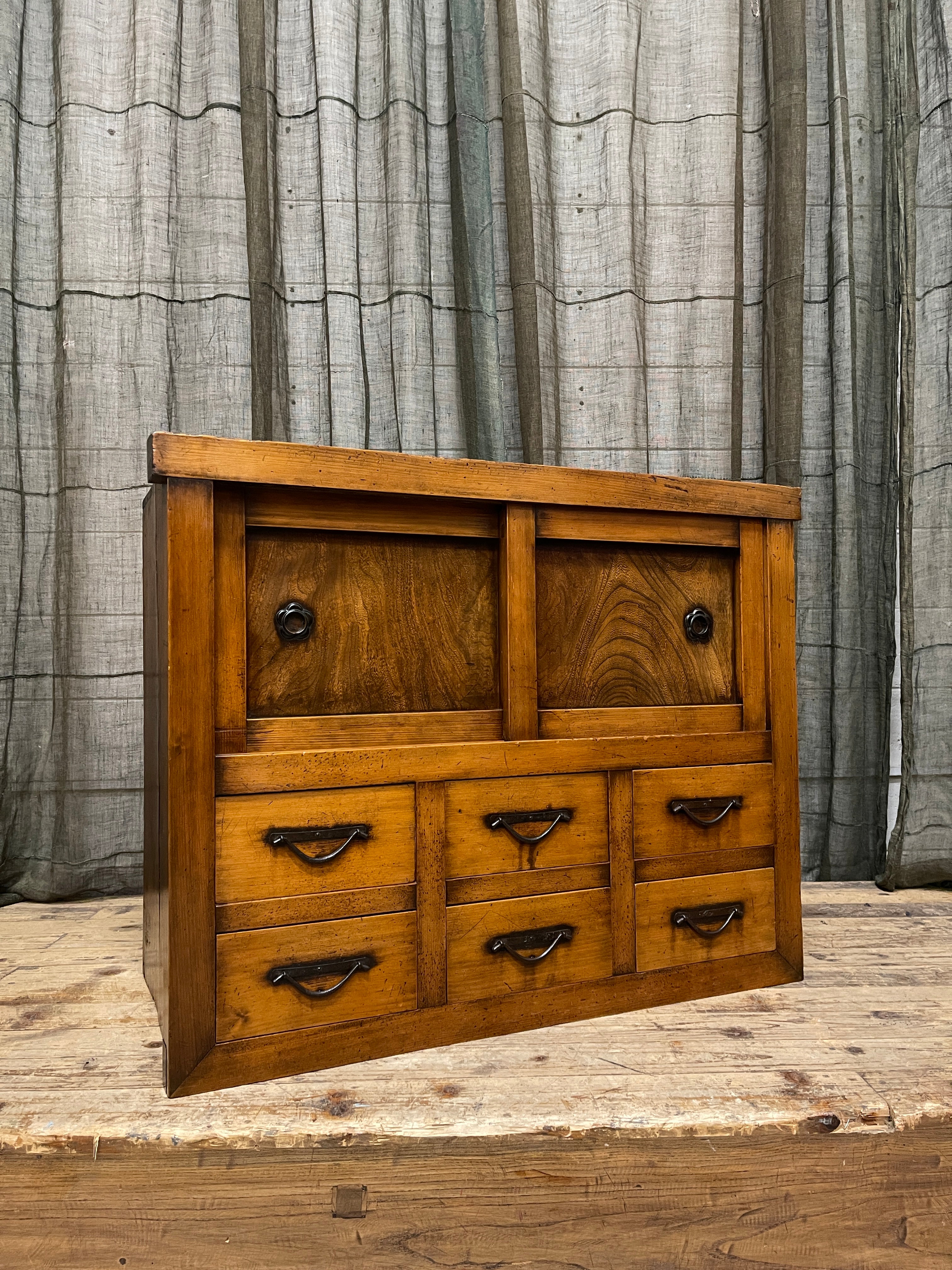 Japanese Storage Cabinet - Cedar, Elm & Cypress | Meiji