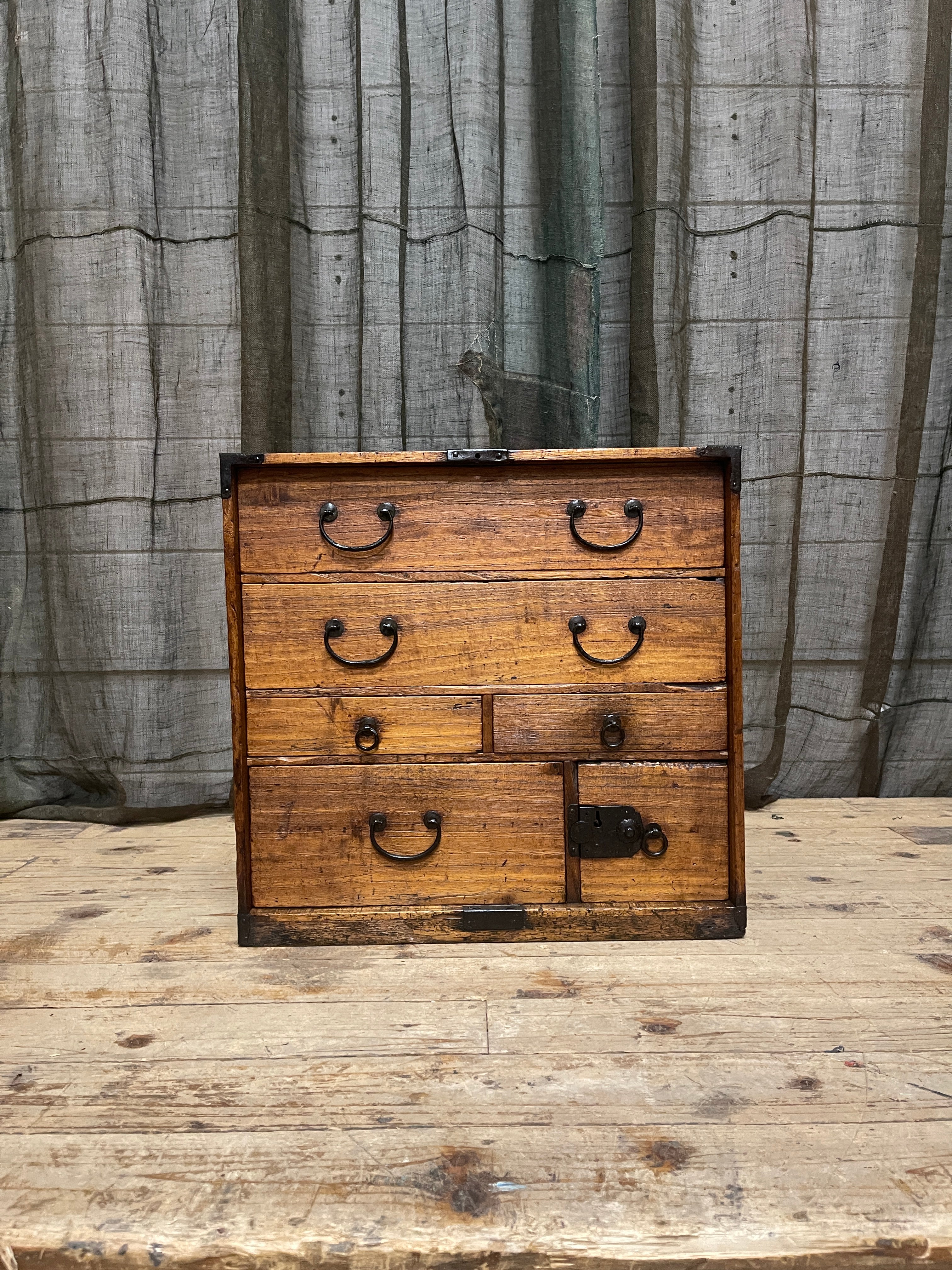 Antique Japanese Ko Dansu Side Cabinet - Paulownia | Meiji