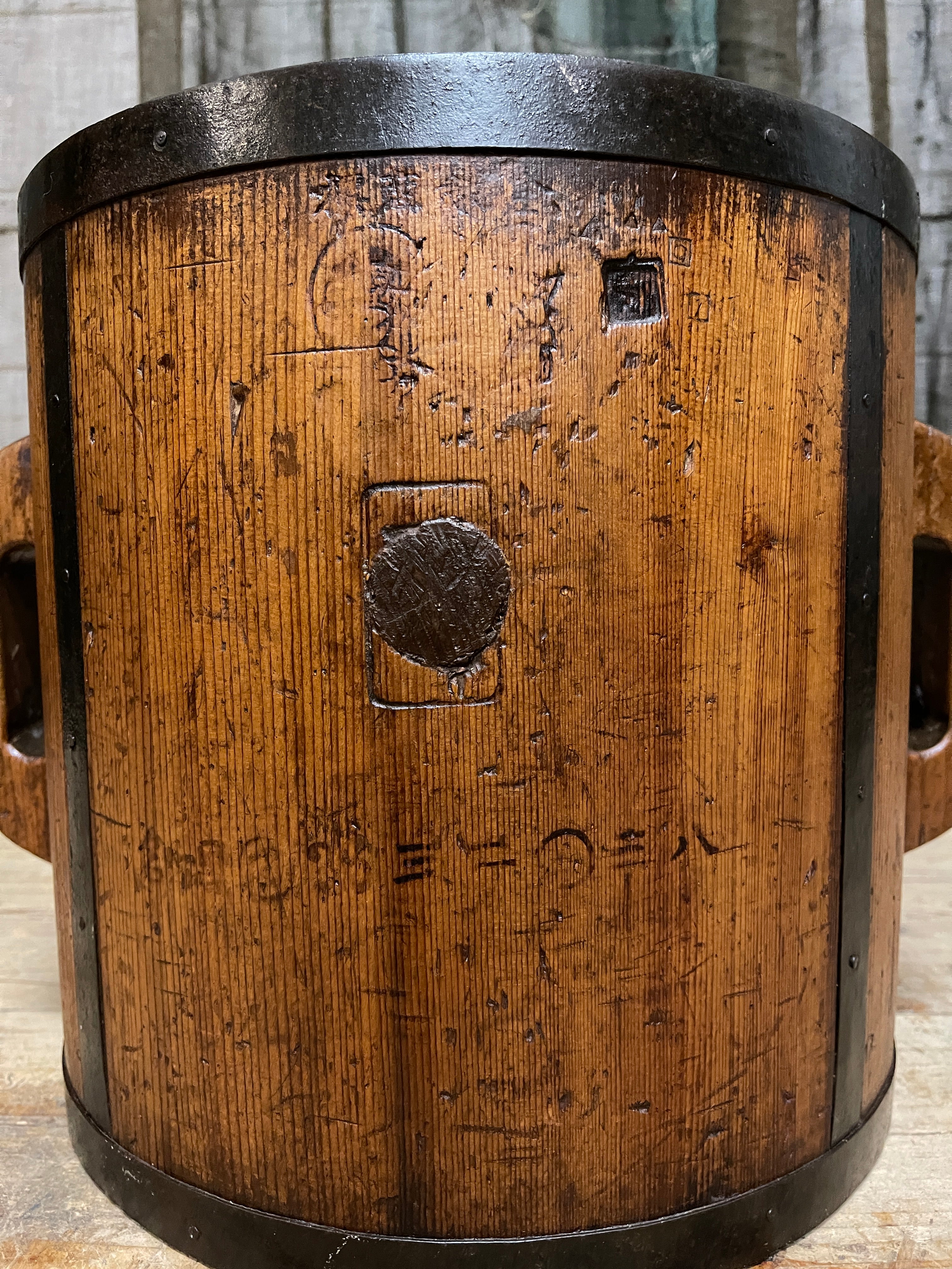 Tomasu, Antique Japanese Rice Measure Bucket