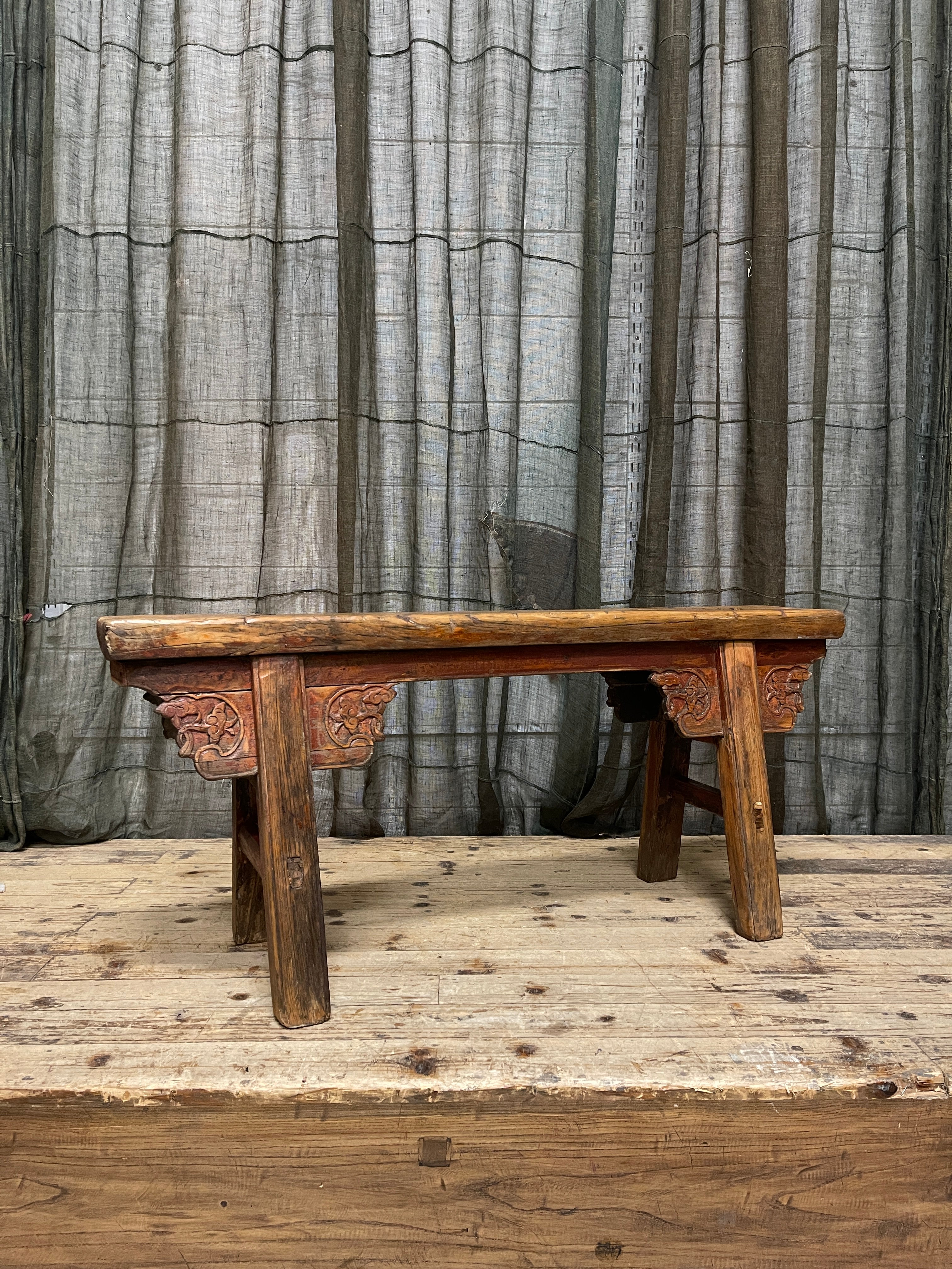 Antique Chinese Bench, Elm