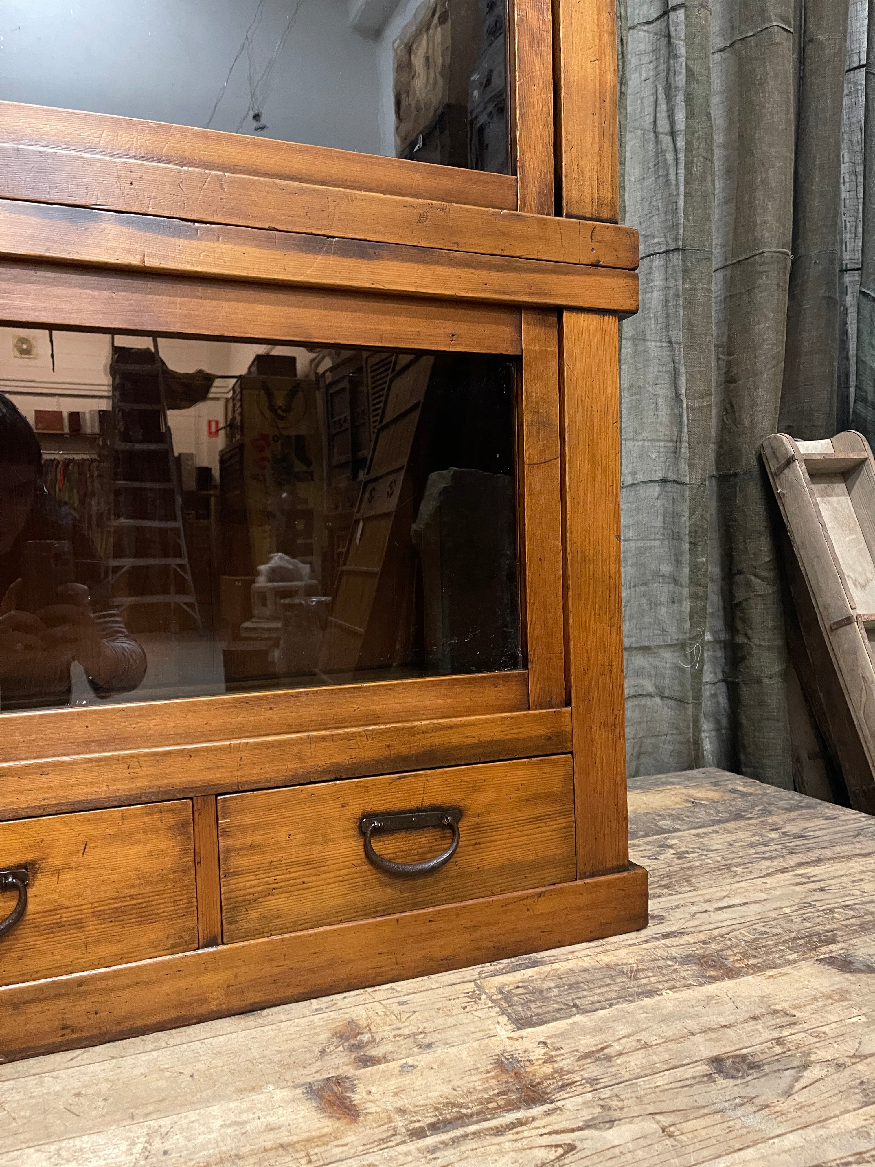 Japanese Shop Display Cabinet - Cypress & Cedar | Meiji
