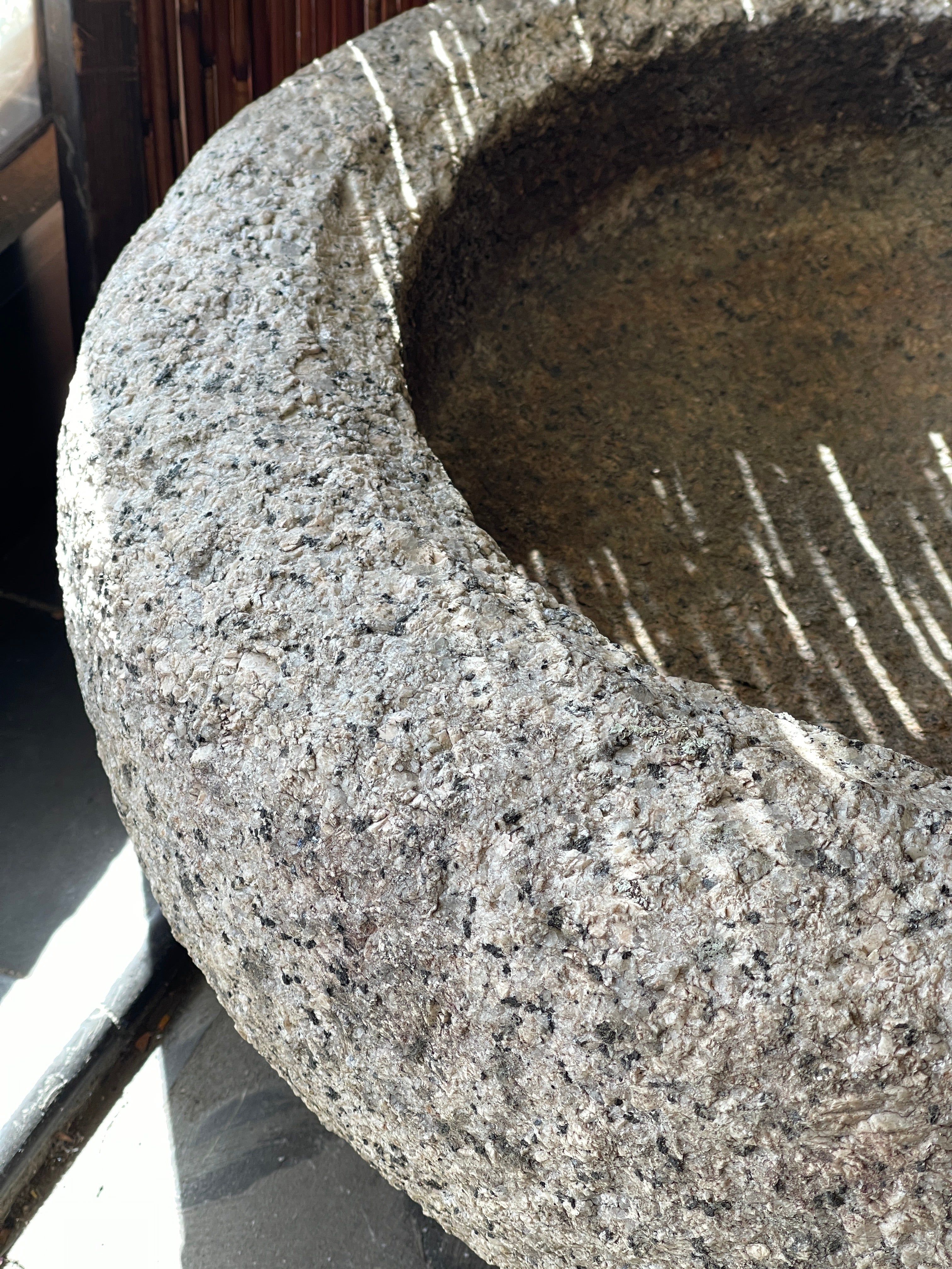 Antique Japanese Chozubachi, Stone Water Basin - Granite | Meiji