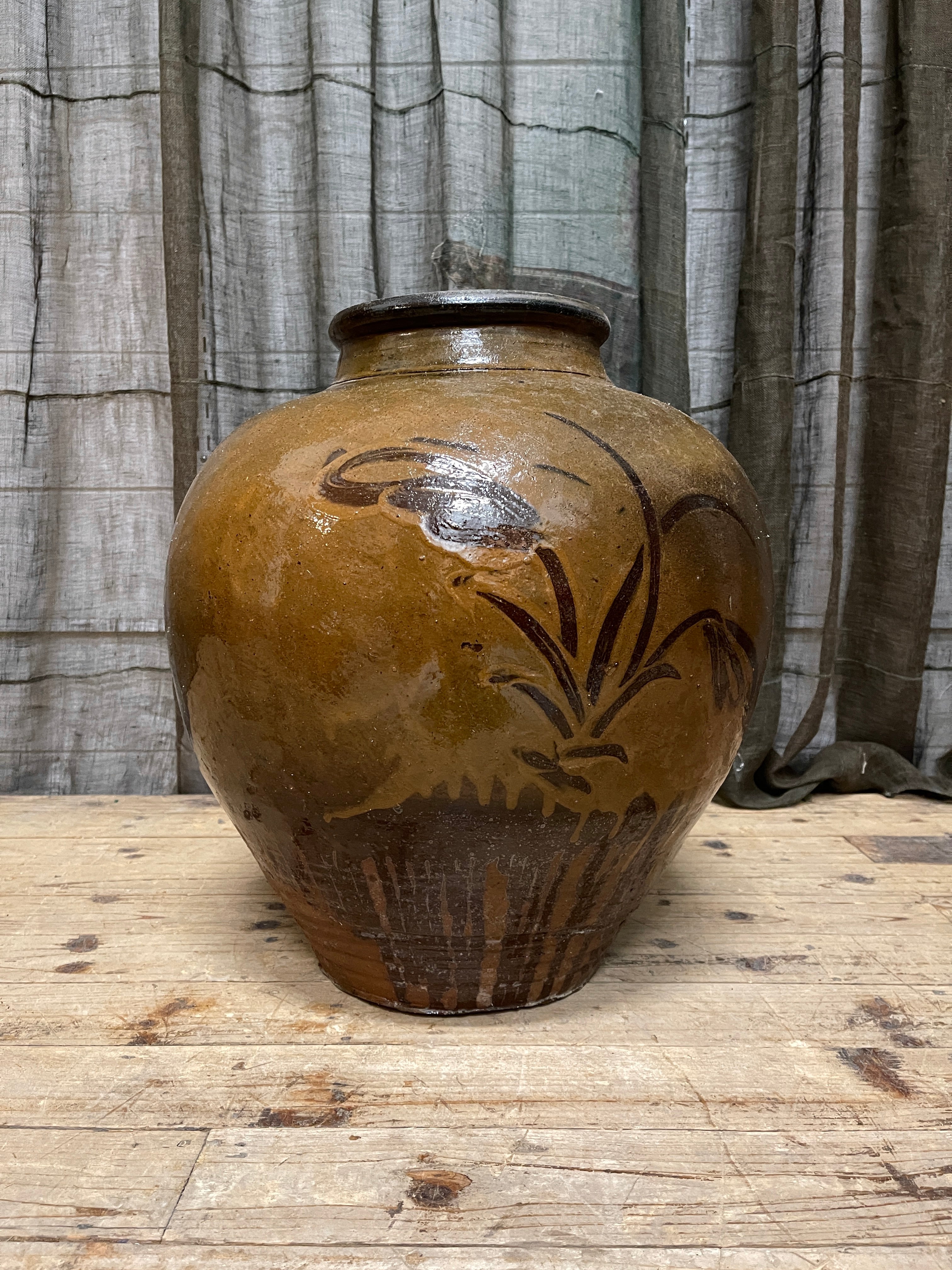 Antique Chinese Martaban Pottery storage Jar
