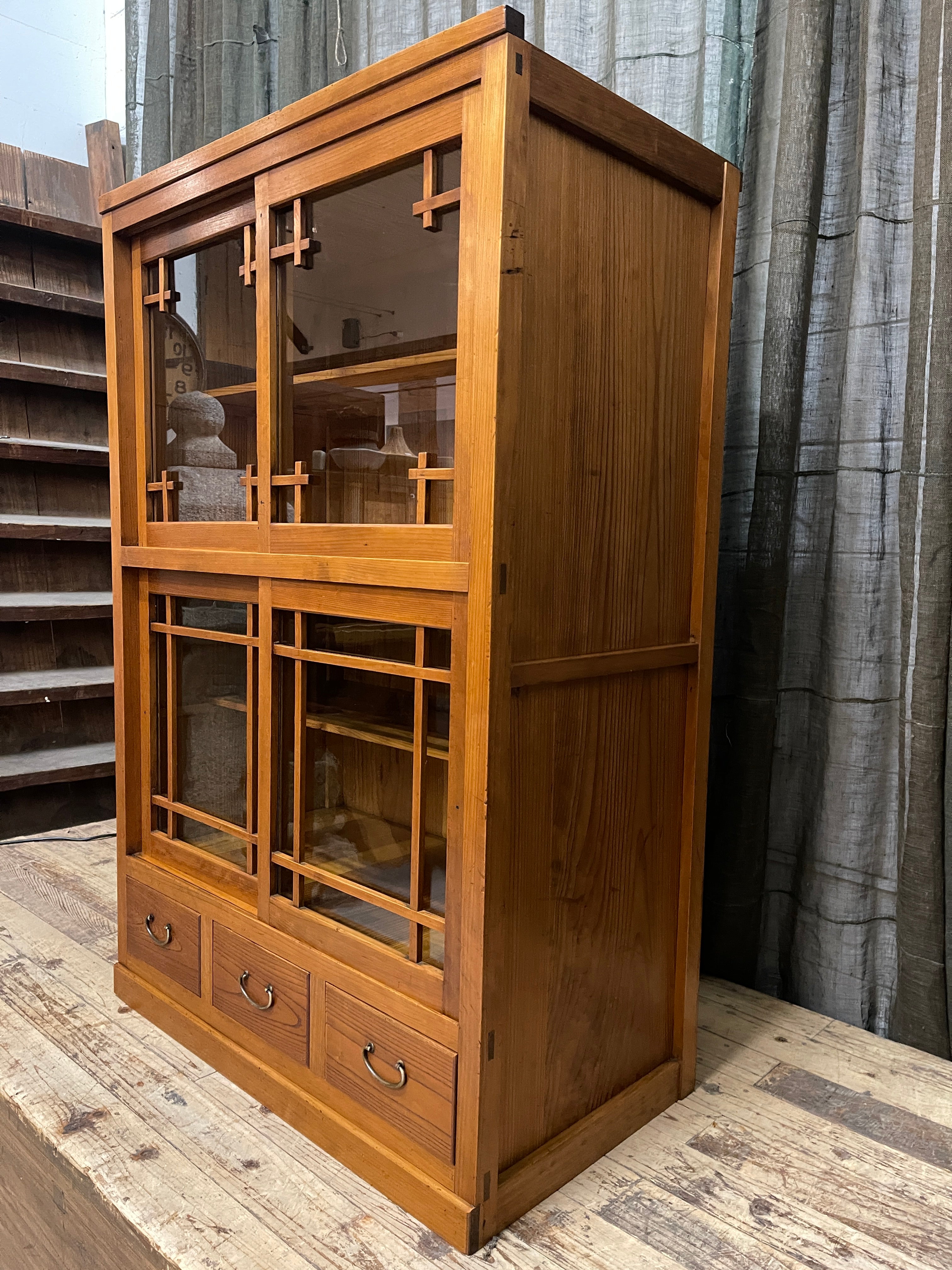 Japanese Mizuya, Kitchen Cabinet - Cedar & Elm | Taisho, c.1920